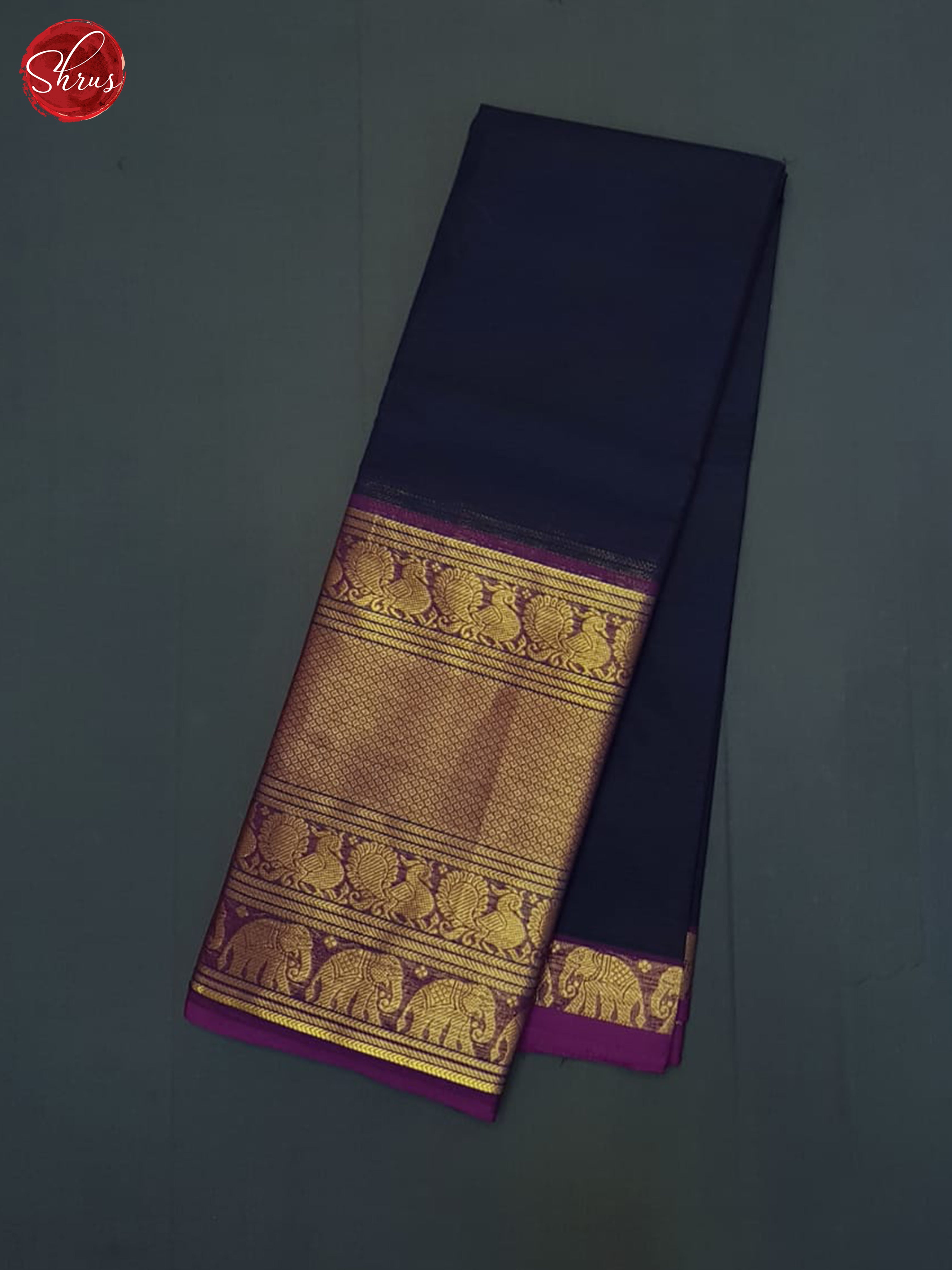 Blue & Purple - Chettinad Cotton Saree - Shop on ShrusEternity.com