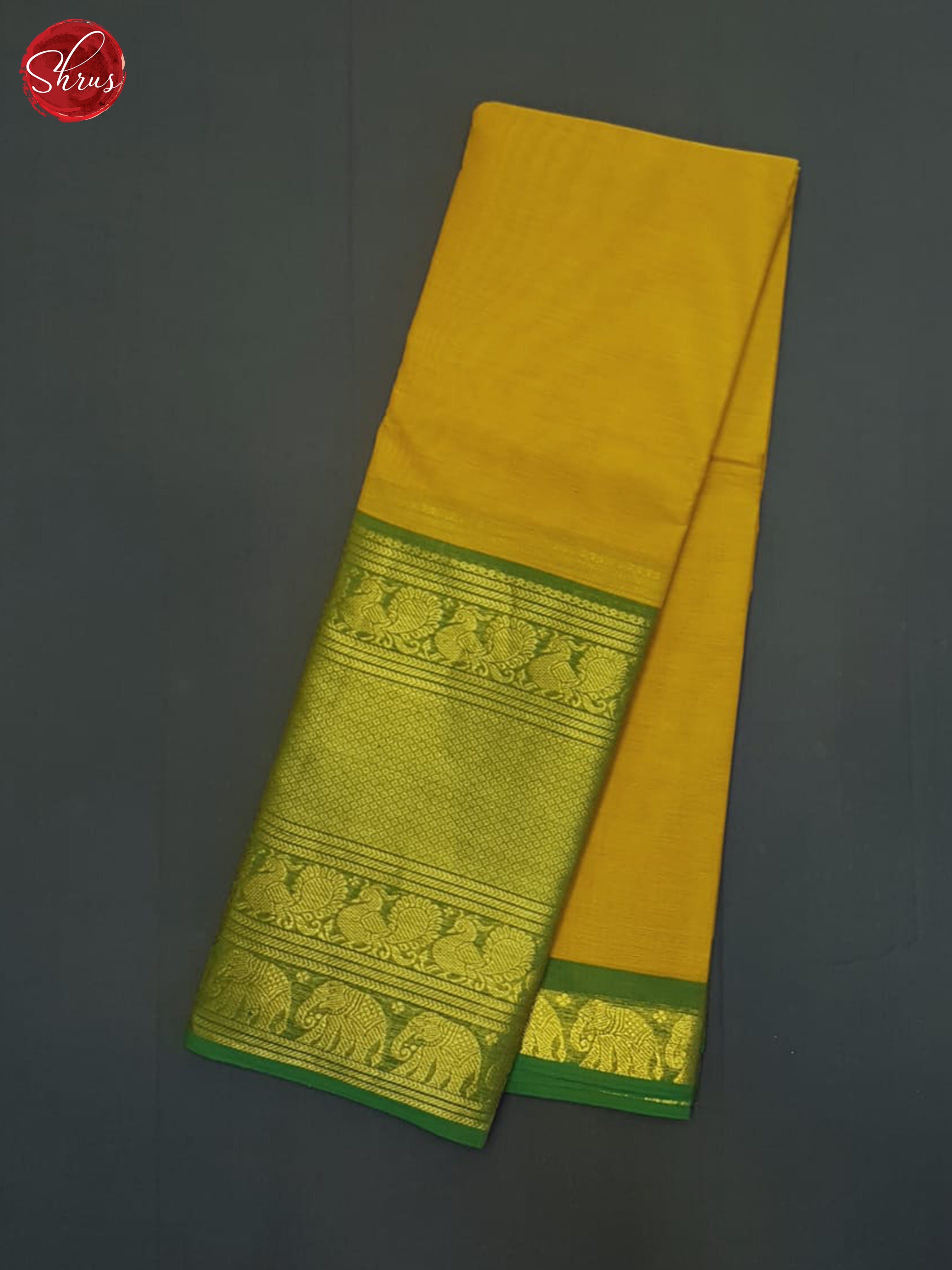 Mustard & Green- Chettinad Cotton Saree - Shop on ShrusEternity.com