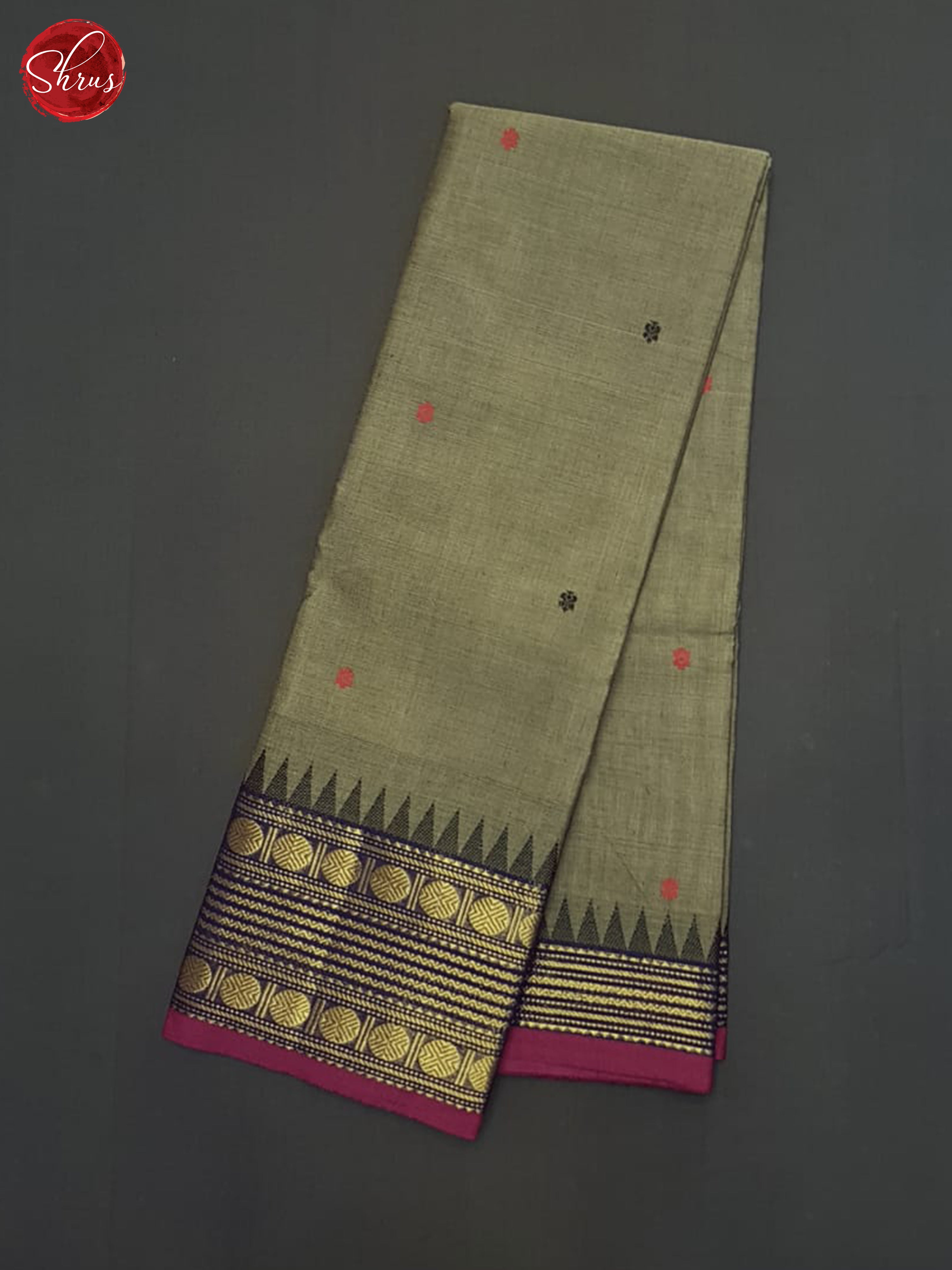 Grey & Wine - Chettinad Cotton Saree - Shop on ShrusEternity.com