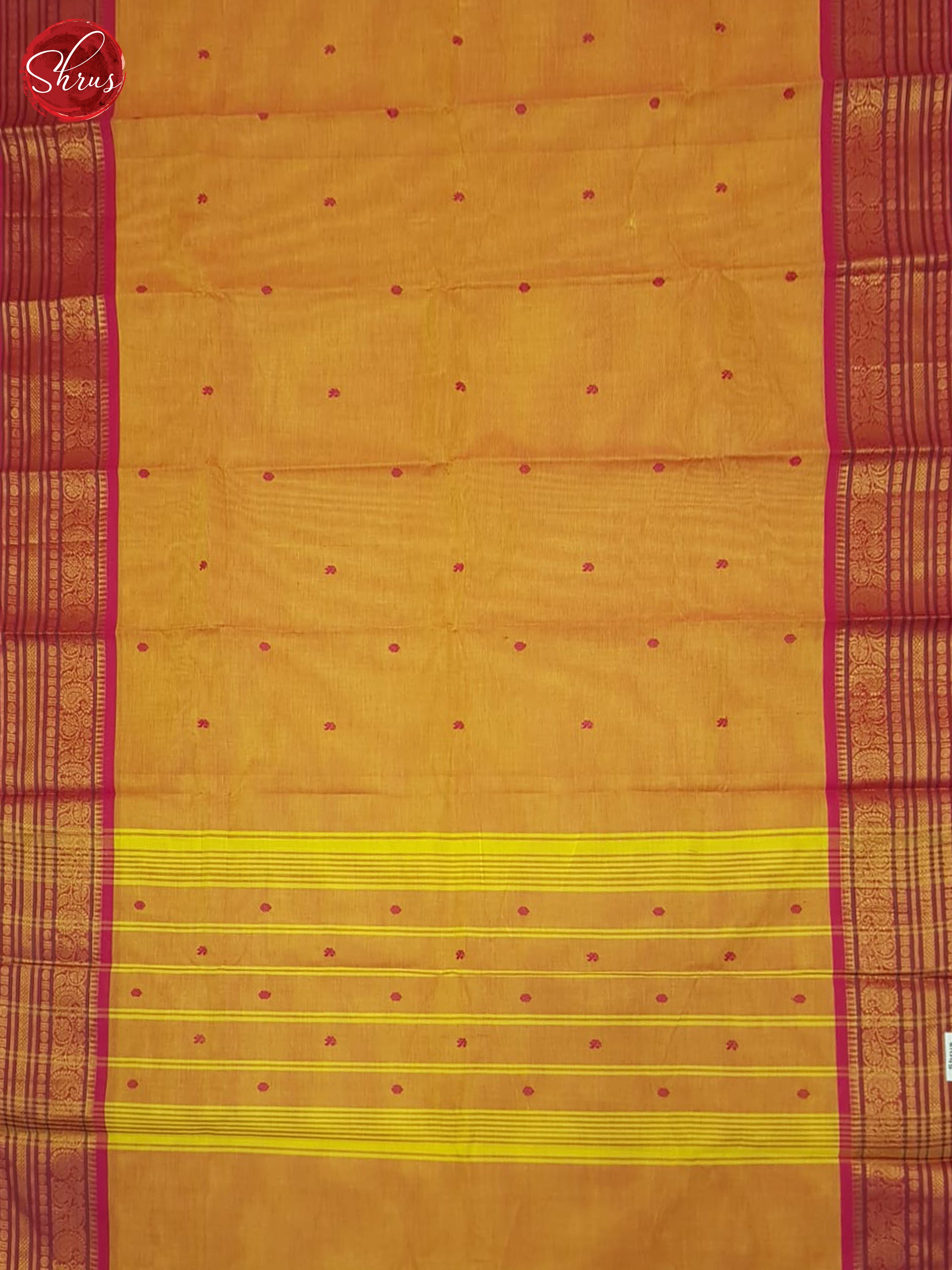 Orange & Pink - Chettinad Cotton Saree - Shop on ShrusEternity.com