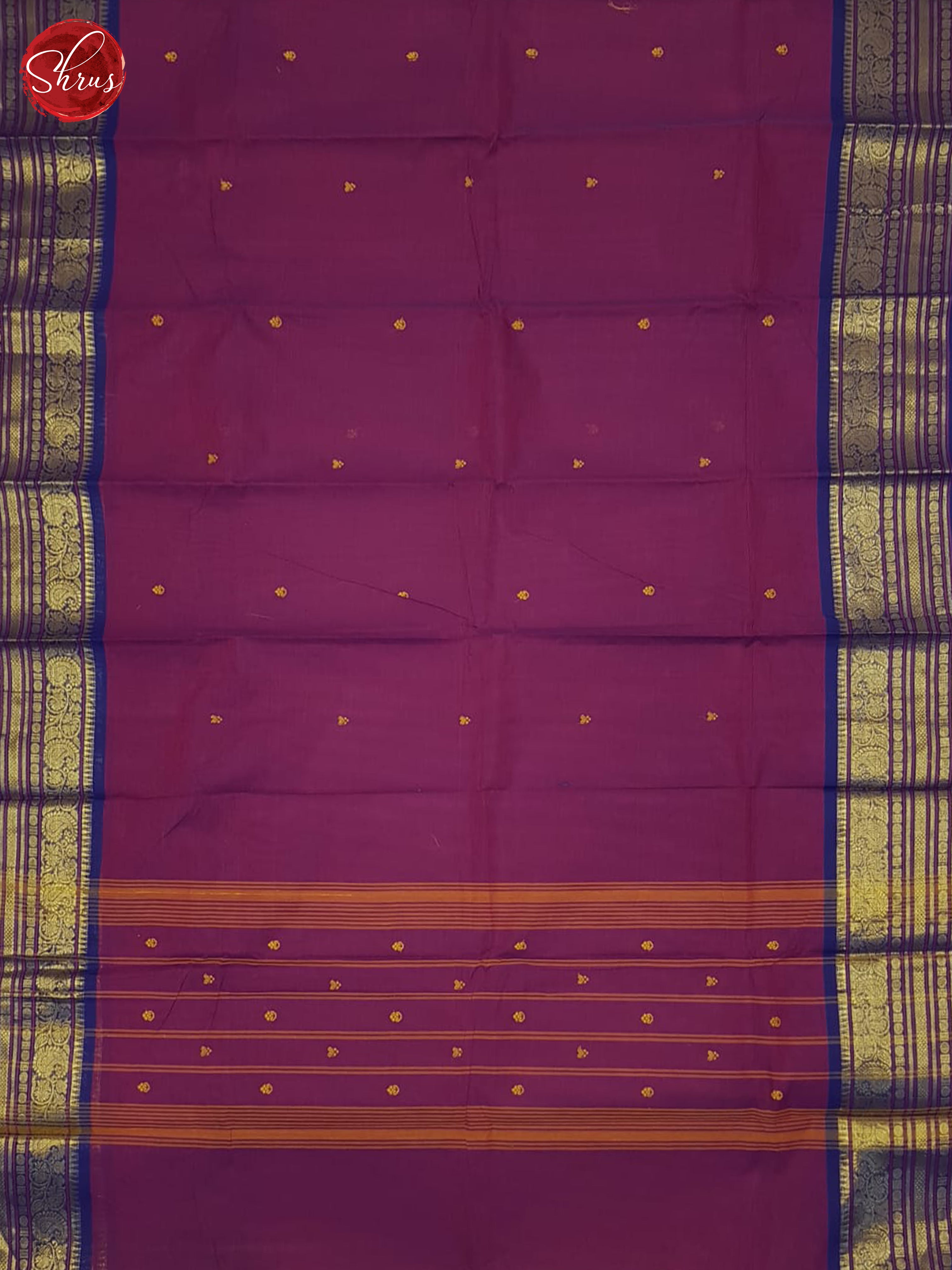 Vadamalli & blue- Chettinad Cotton Saree - Shop on ShrusEternity.com