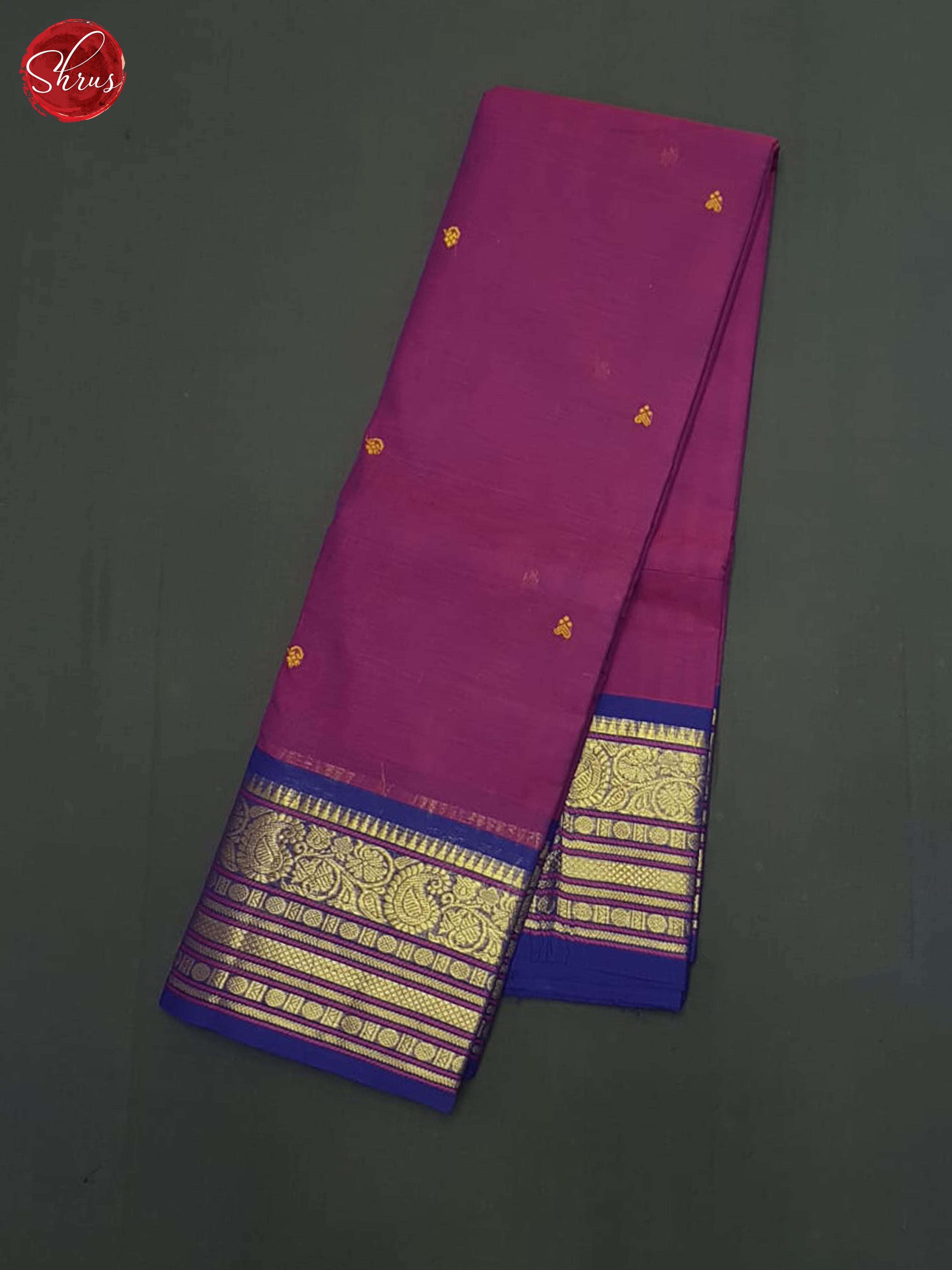 Vadamalli & blue- Chettinad Cotton Saree - Shop on ShrusEternity.com