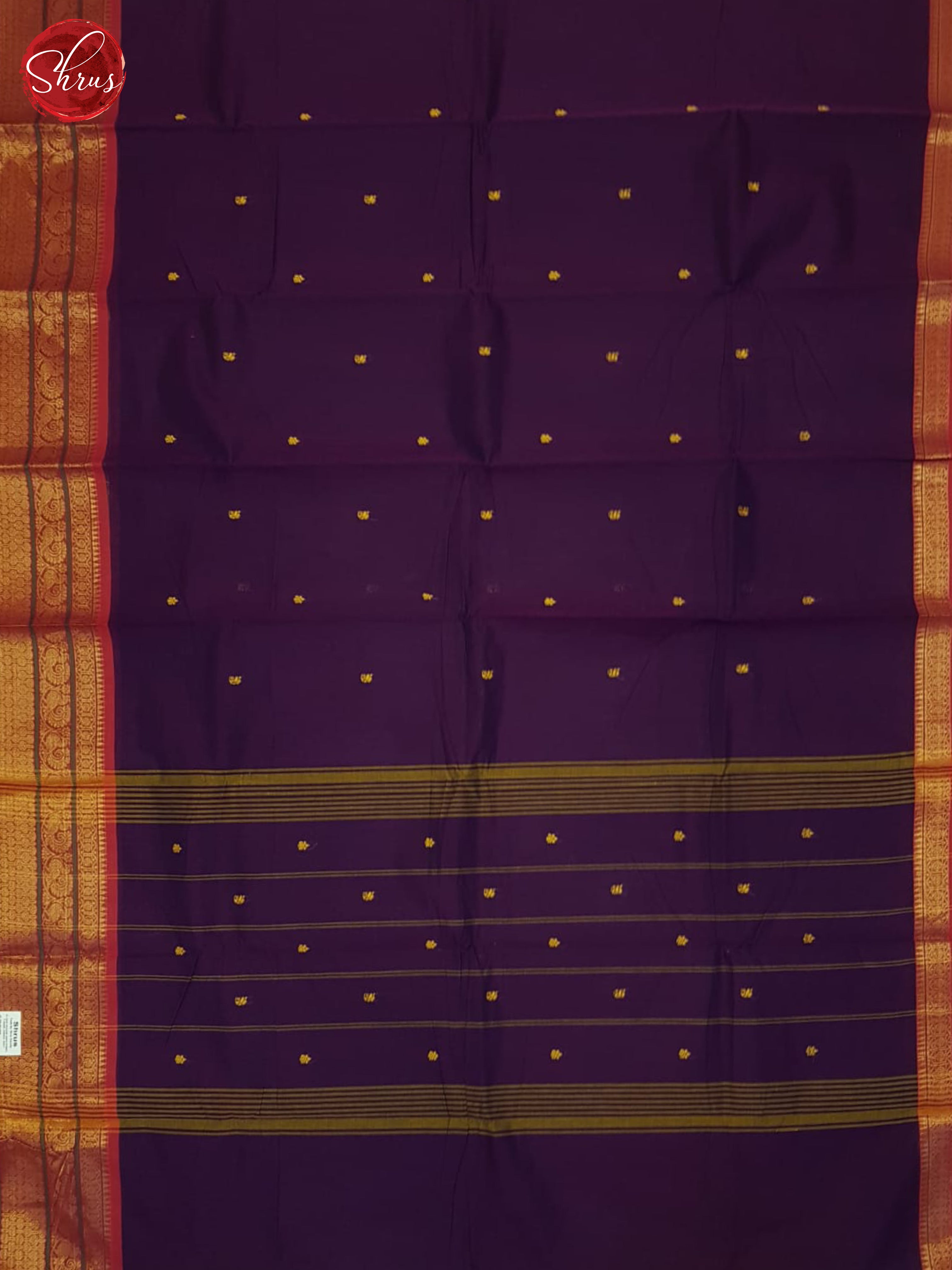 Purple & Red - Chettinad Cotton Saree - Shop on ShrusEternity.com