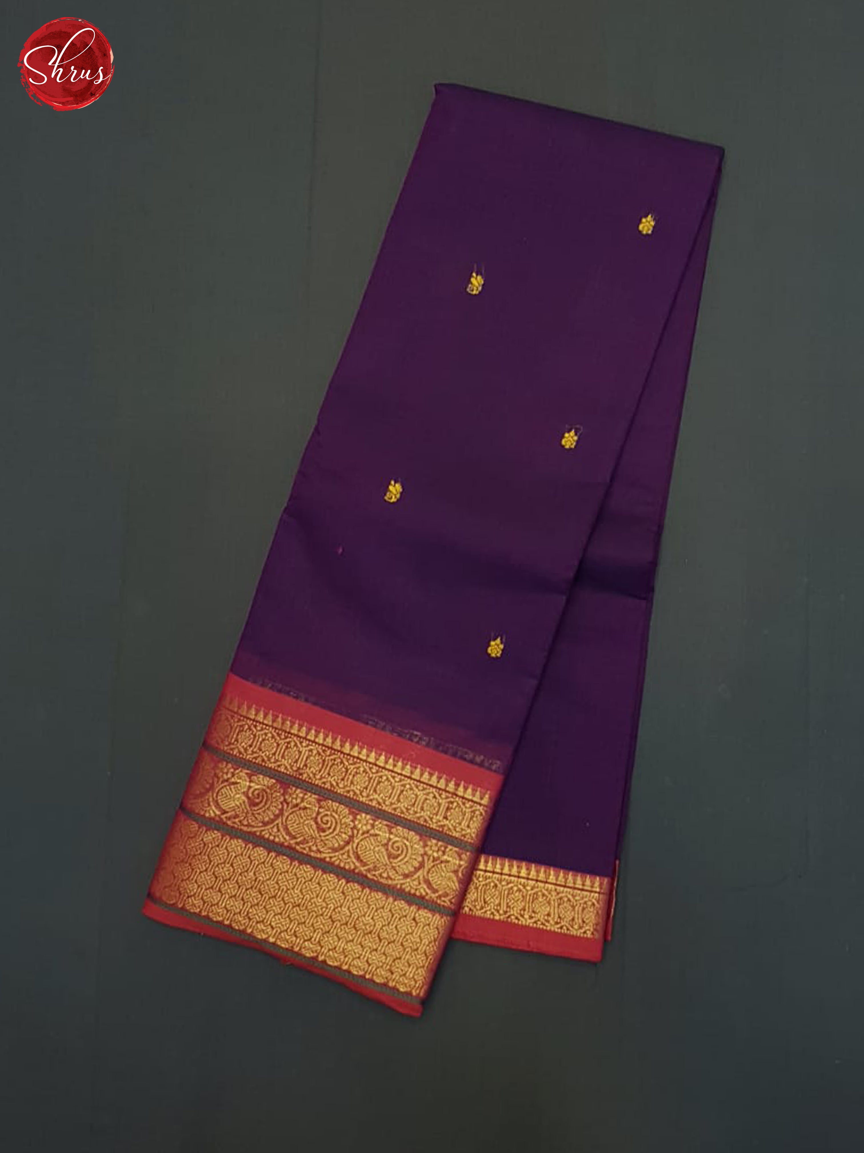 Purple & Red - Chettinad Cotton Saree - Shop on ShrusEternity.com