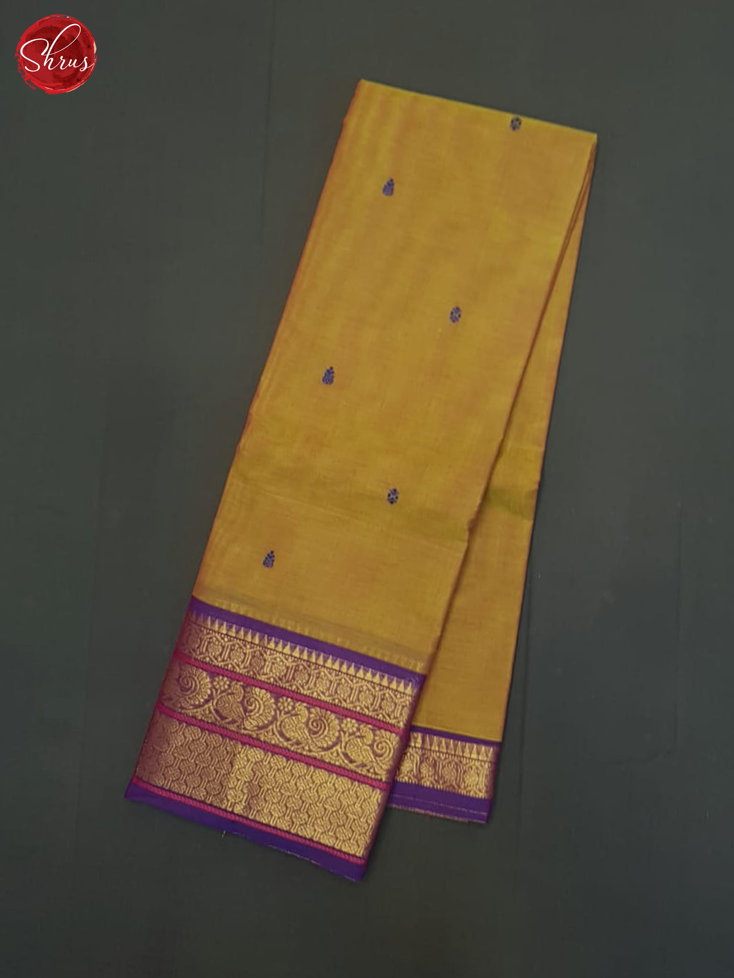 Double Shaded Brick Green & Purple- Chettinad Cotton Saree - Shop on ShrusEternity.com