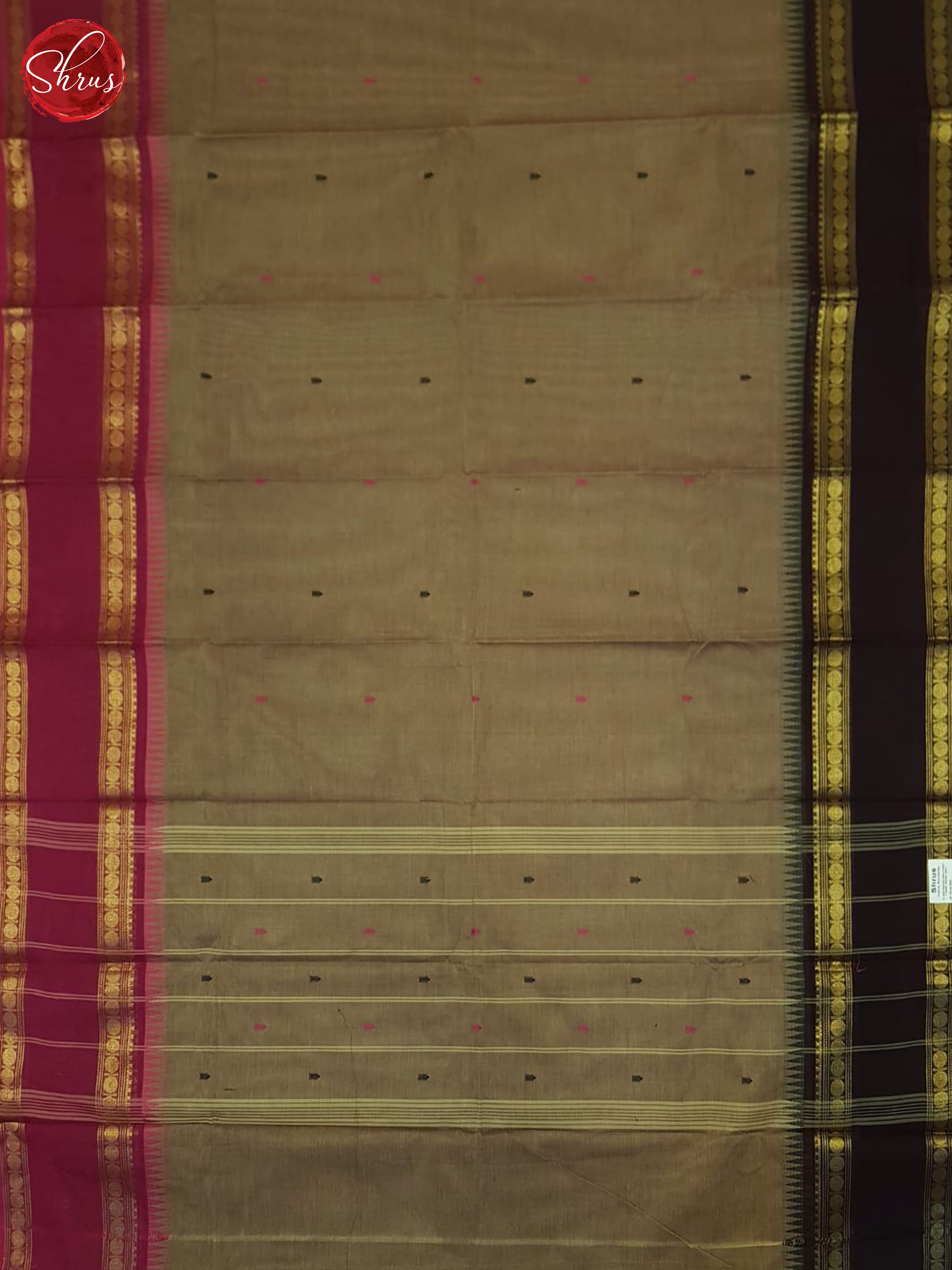 Brown & Pink - Chettinad Cotton Saree - Shop on ShrusEternity.com