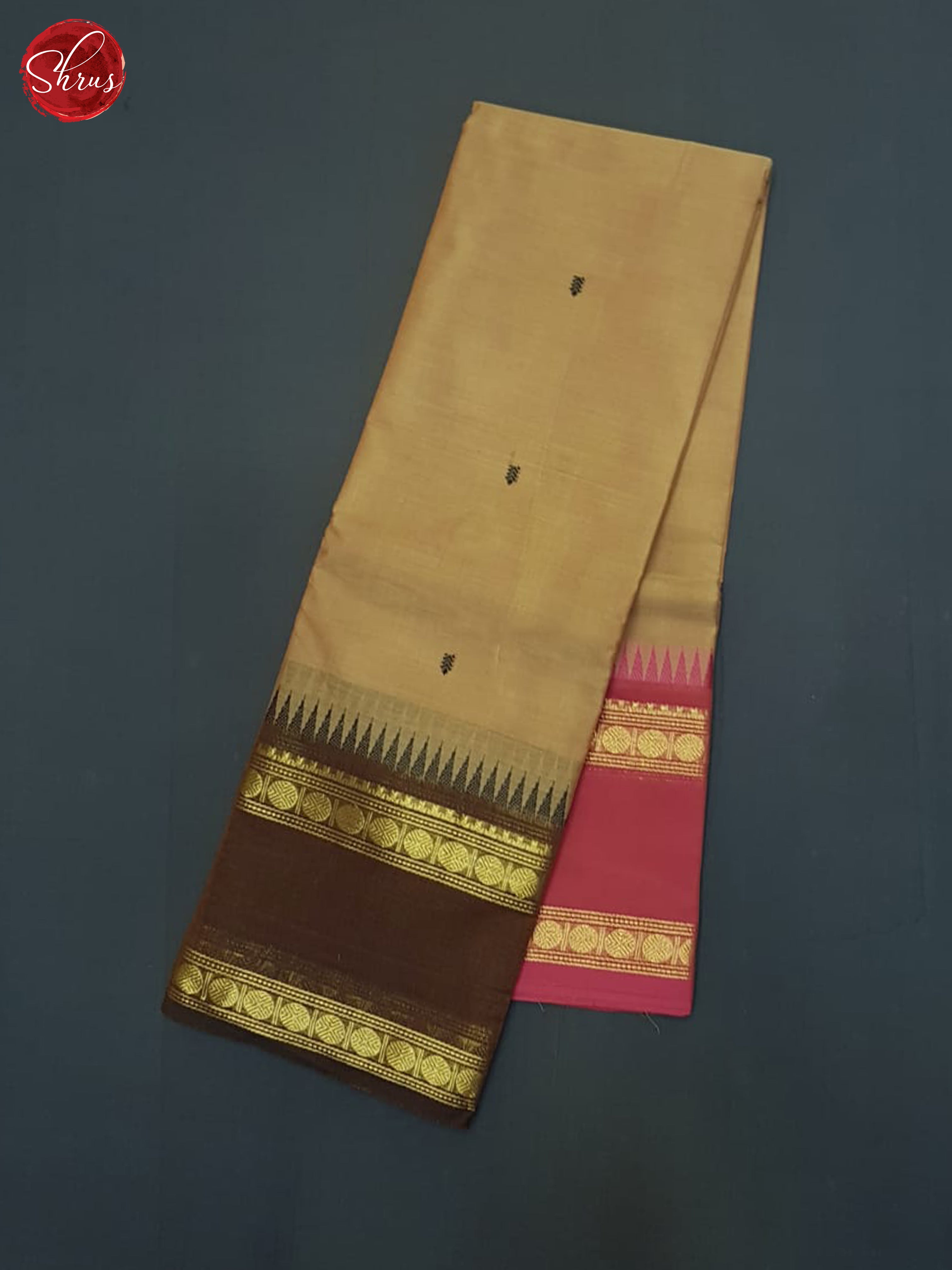 Brown & Pink - Chettinad Cotton Saree - Shop on ShrusEternity.com