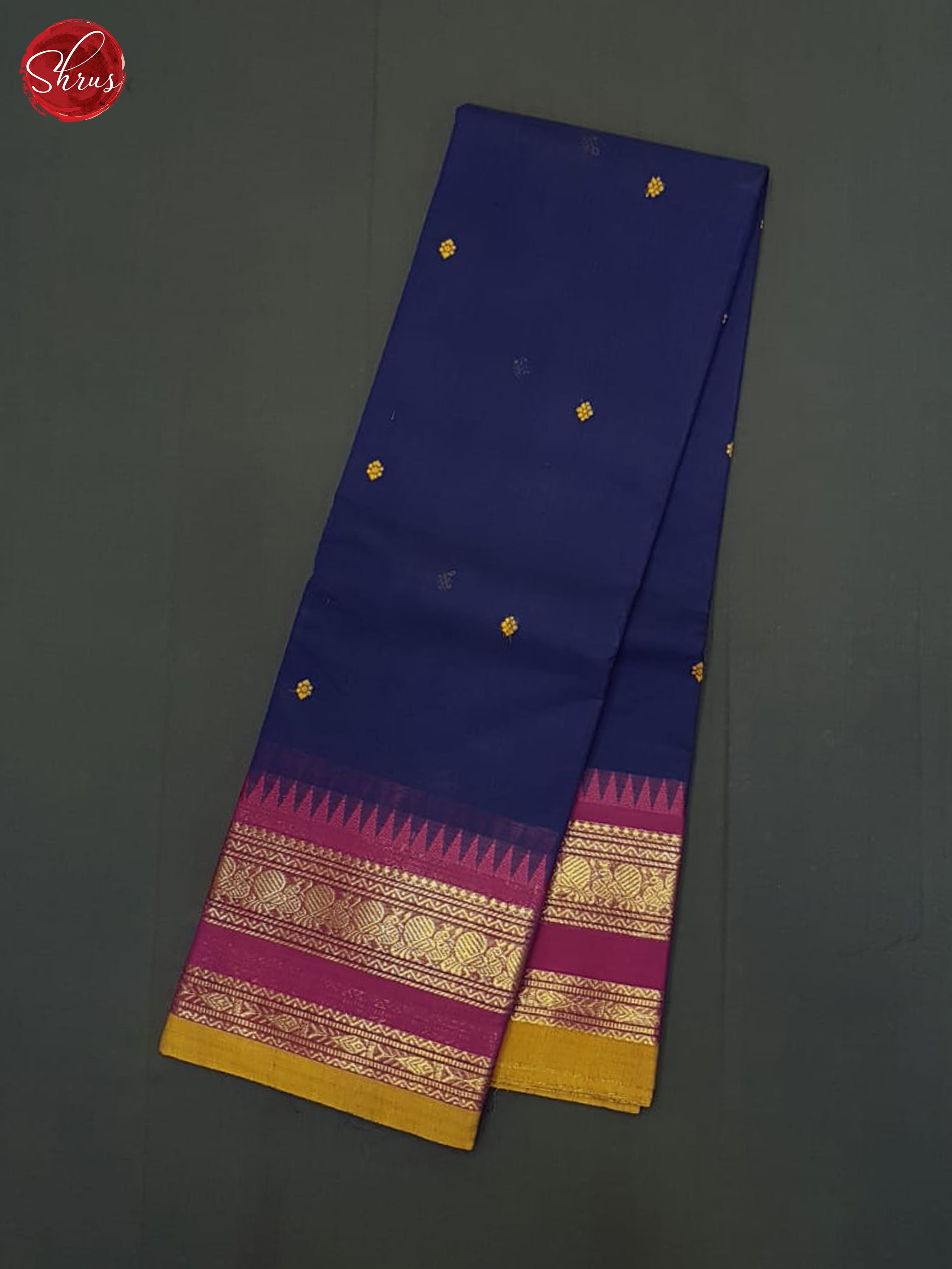Blue & Pink - Chettinad Cotton Saree - Shop on ShrusEternity.com
