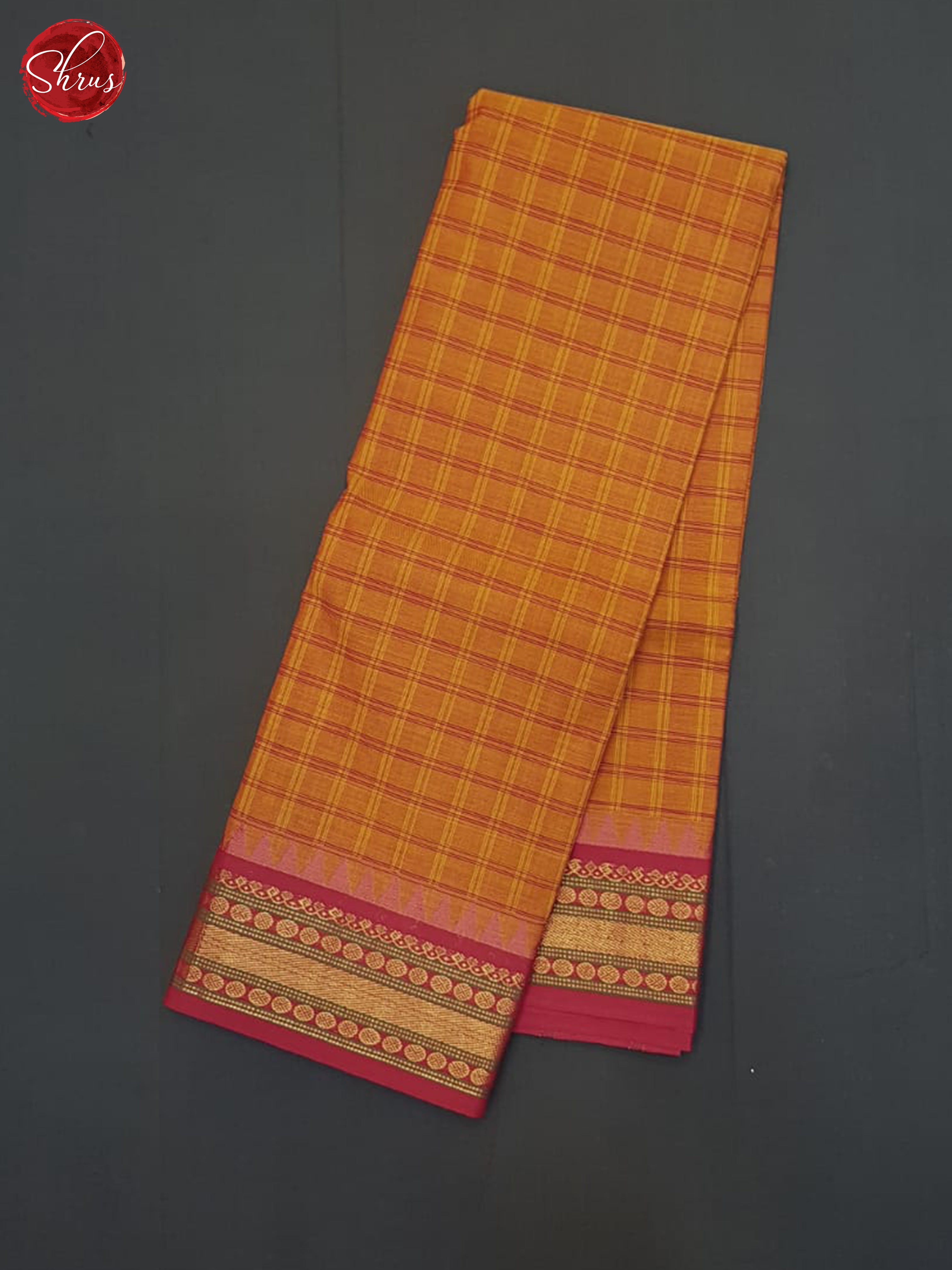 Orange & Pink - Chettinad Cotton Saree - Shop on ShrusEternity.com