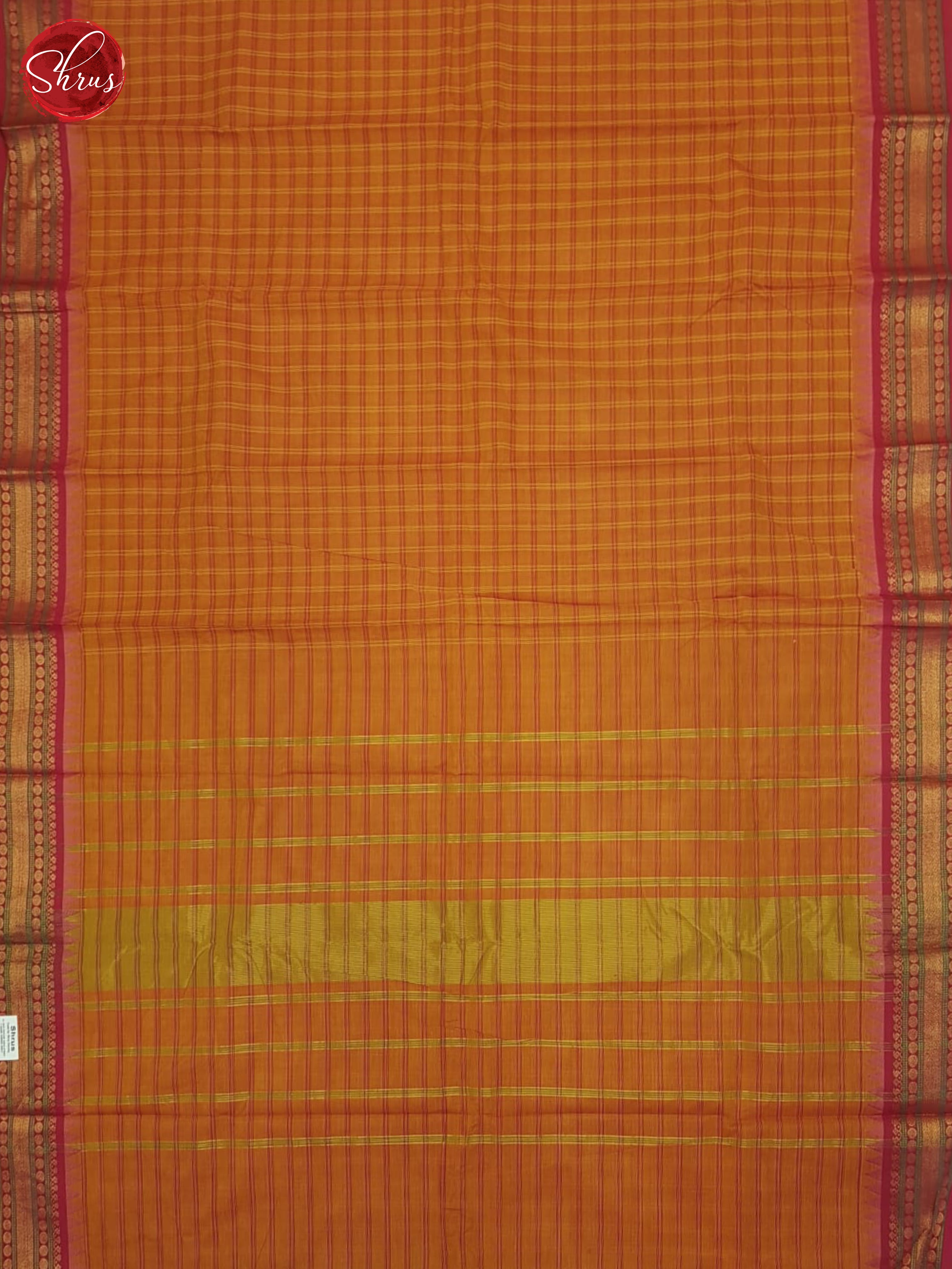 Orange & Pink - Chettinad Cotton Saree - Shop on ShrusEternity.com