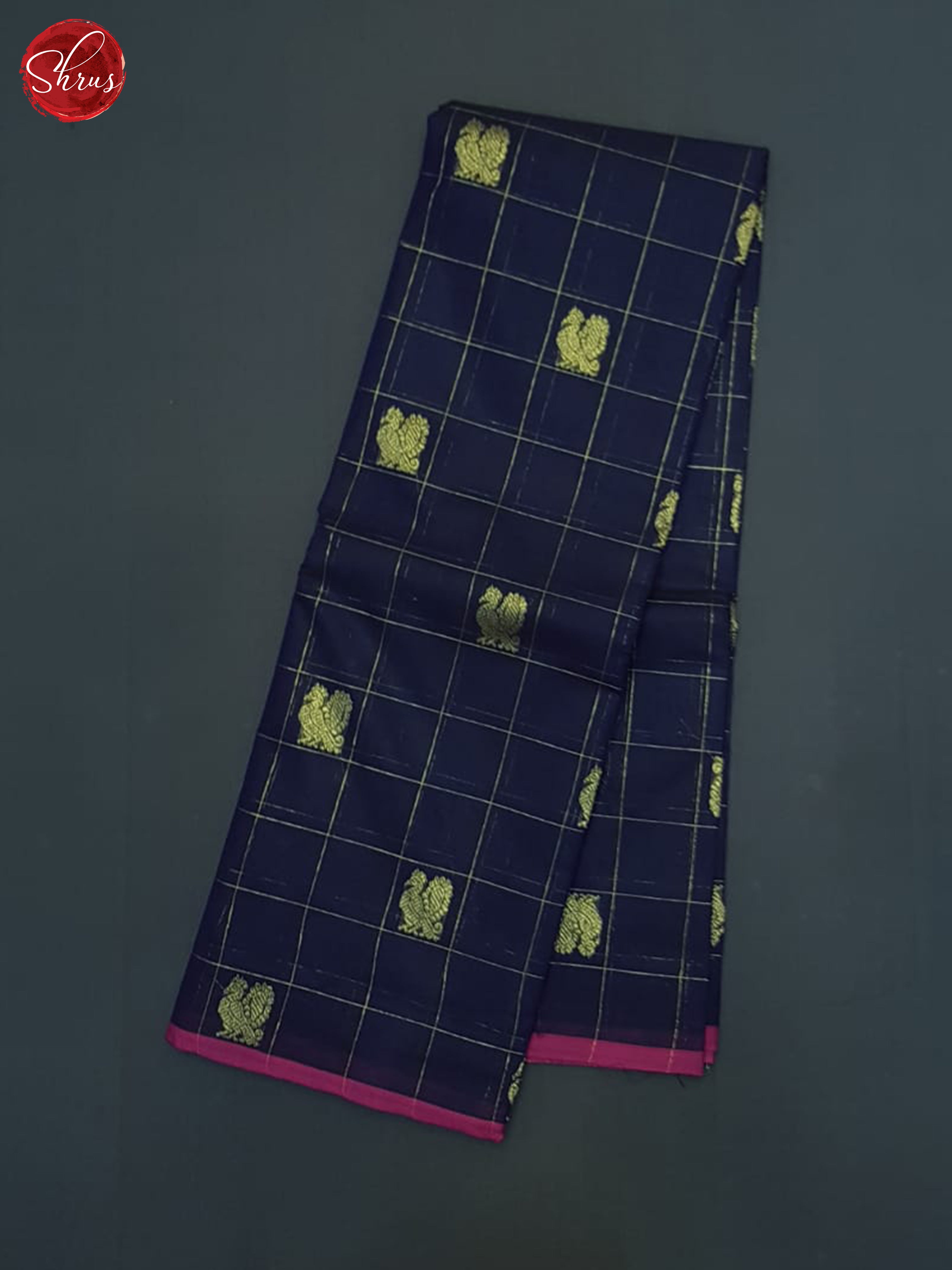 Blue & Pink - Kanchi Cotton Saree - Shop on ShrusEternity.com