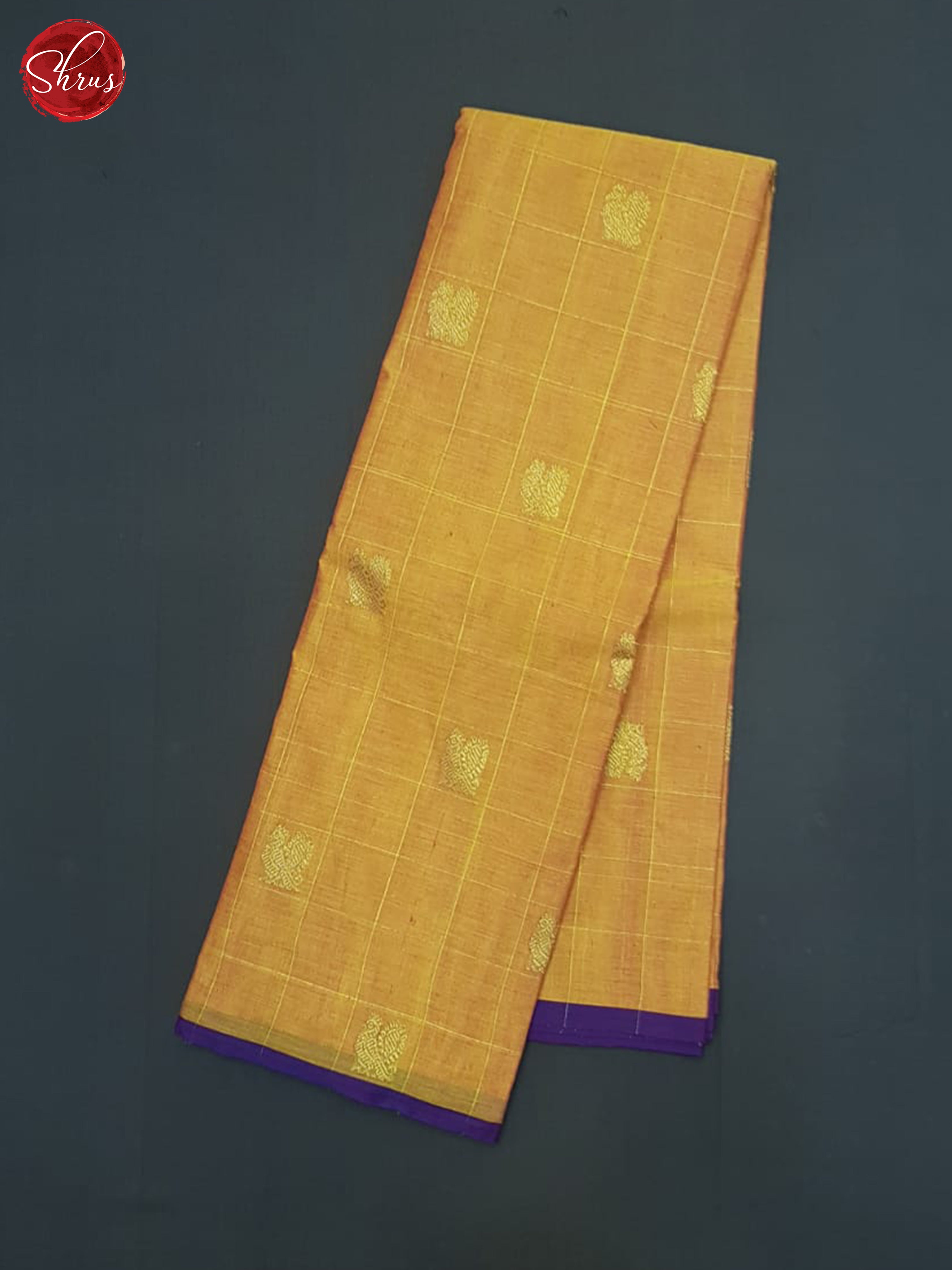 Orange & Purple - Kanchi Cotton Saree - Shop on ShrusEternity.com