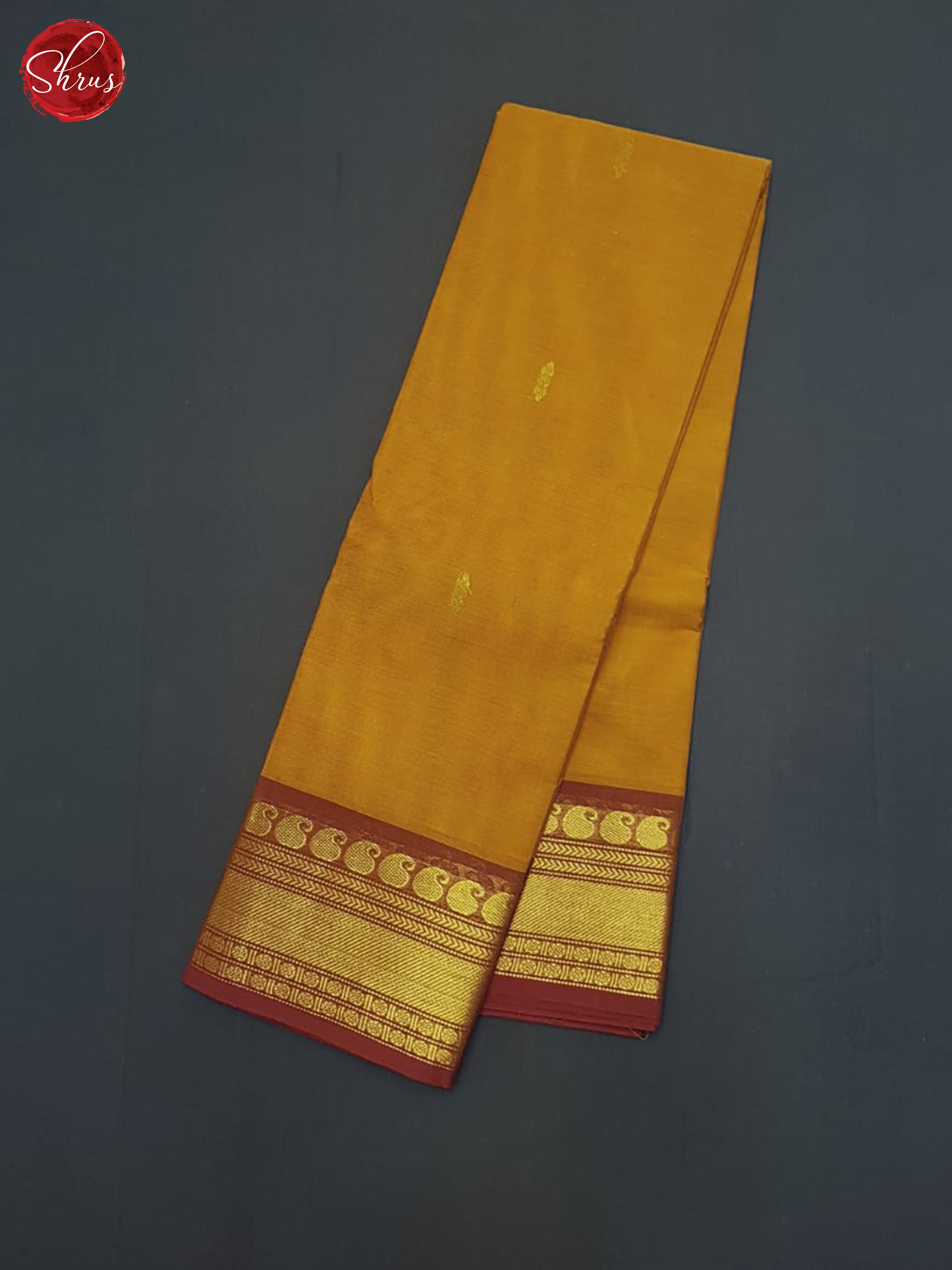 Mustard & Brown- Chettinad Cotton Saree - Shop on ShrusEternity.com