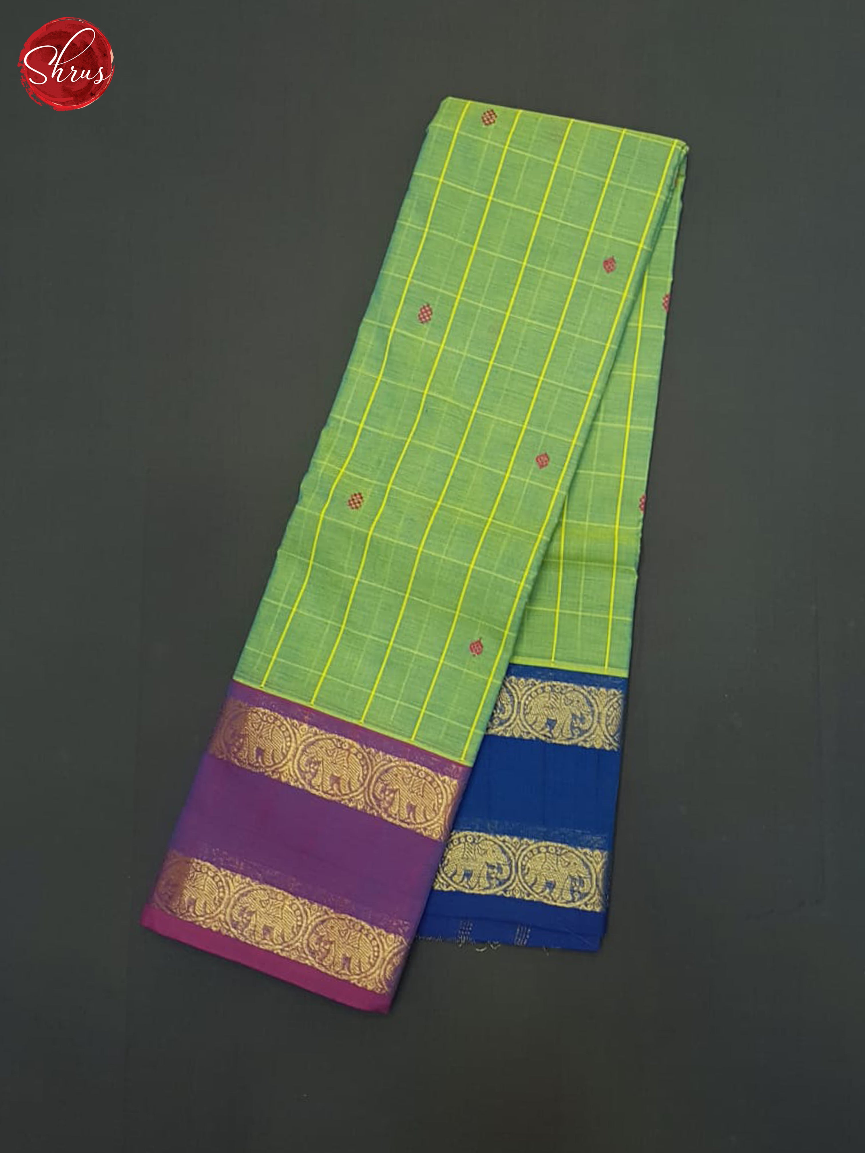 Green & Blue - Chettinad Cotton Saree - Shop on ShrusEternity.com