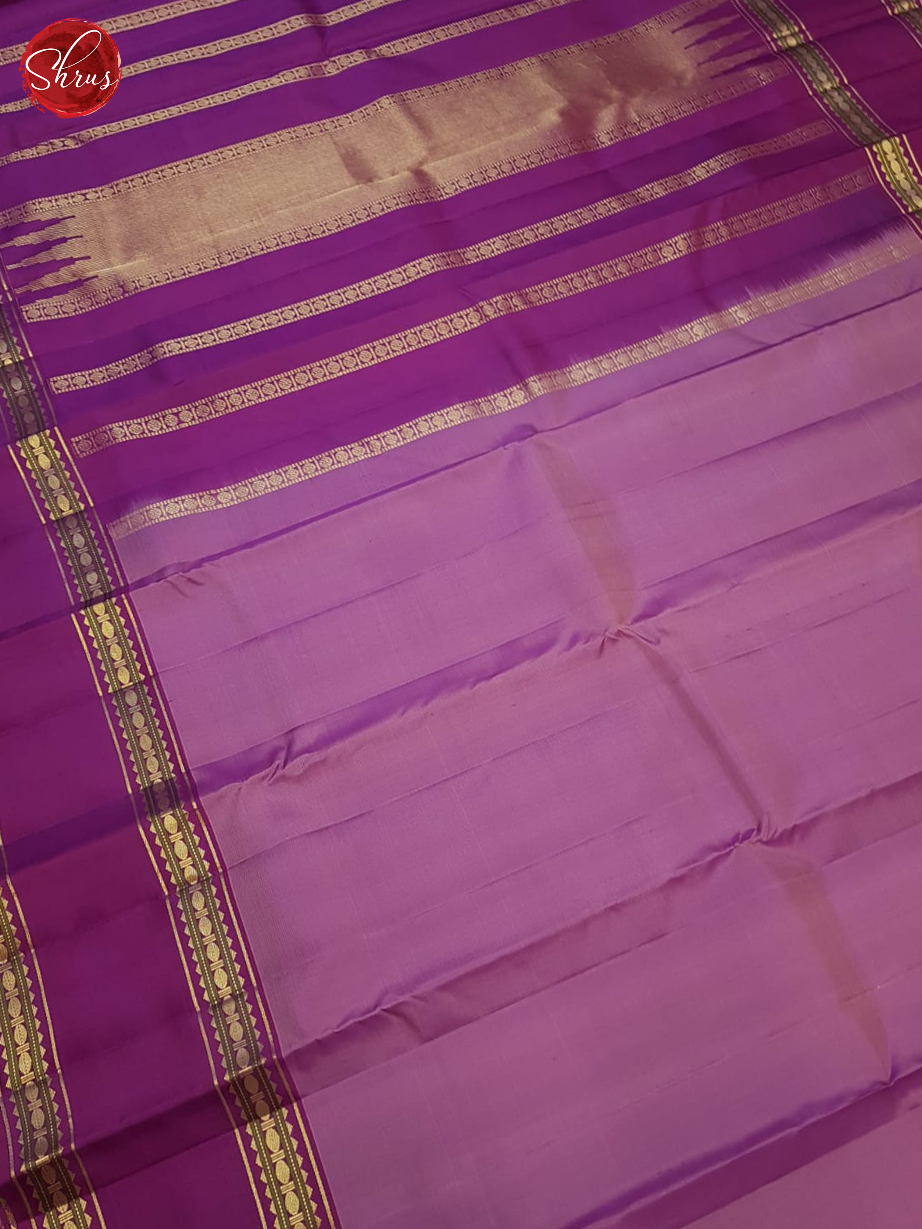 Lavender & Purple - Kanchipuram silk Saree - Shop on ShrusEternity.com