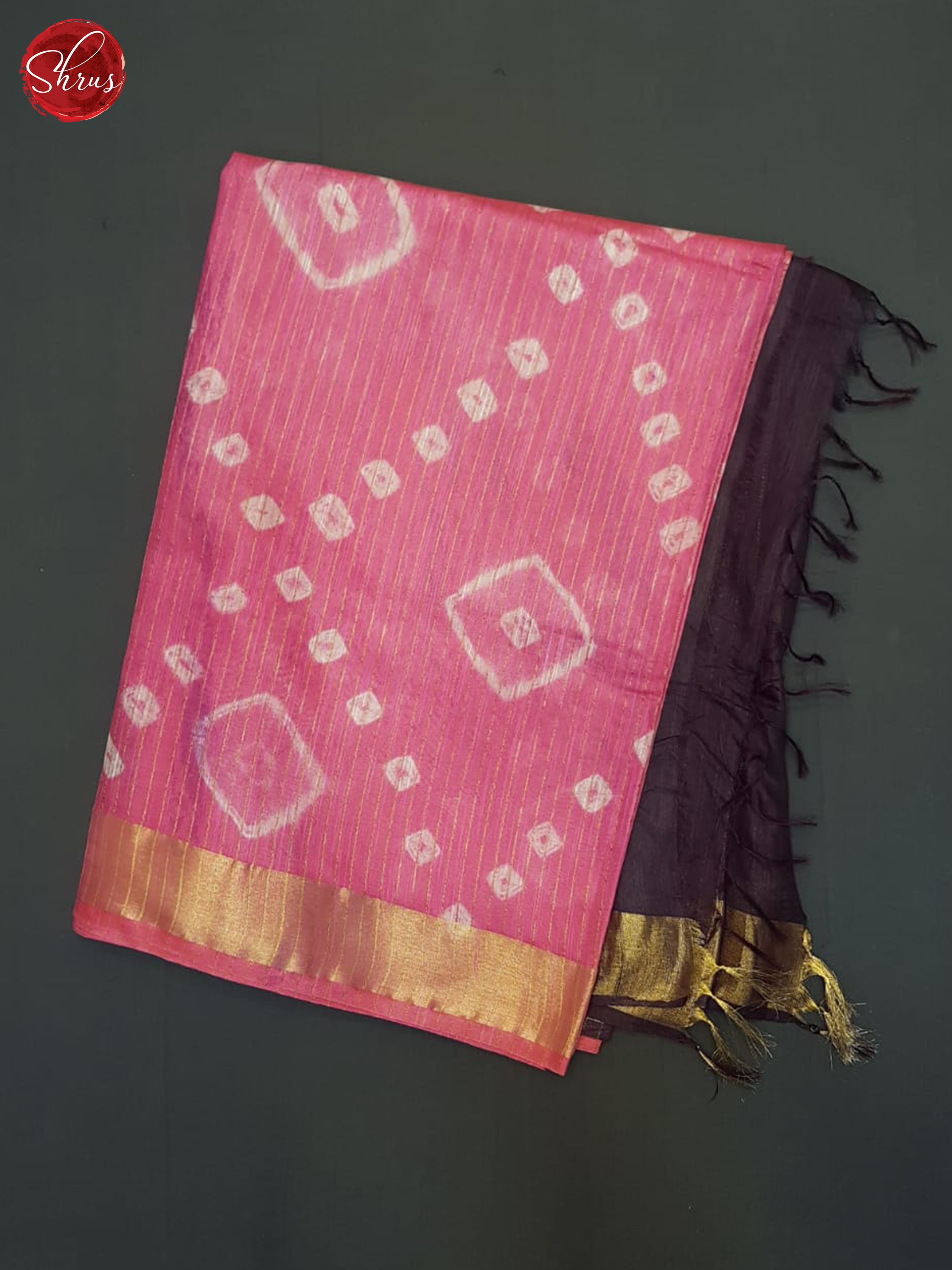 Pink And Wine- Shibori Saree - Shop on ShrusEternity.com