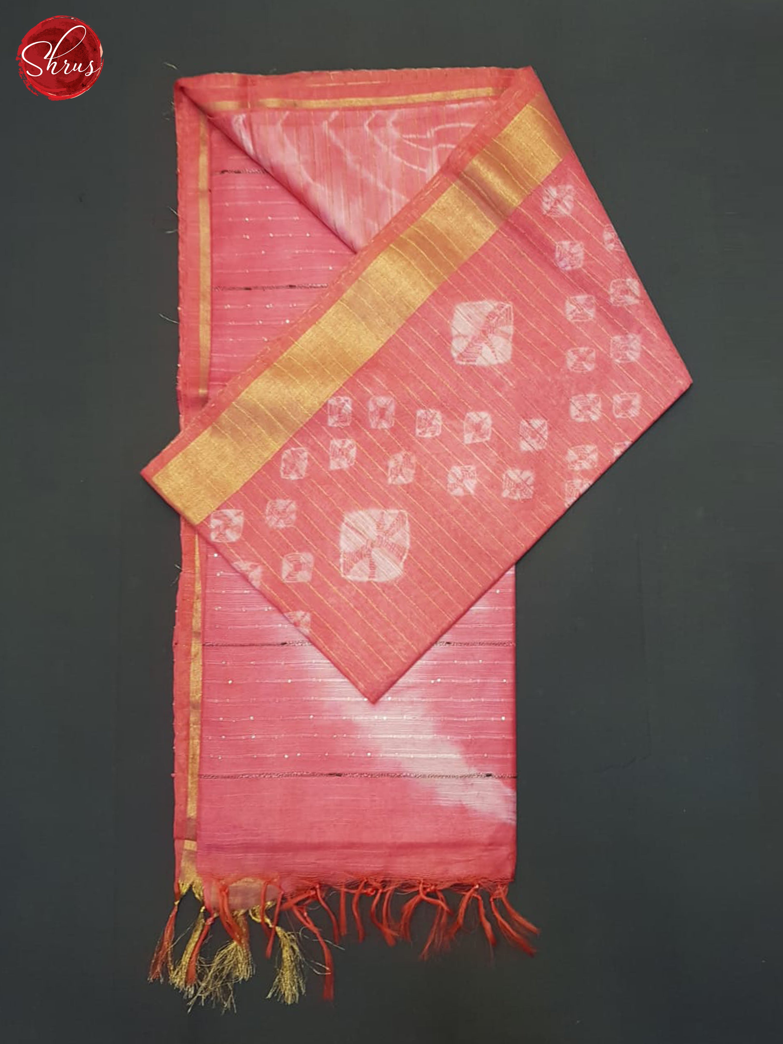 Pink & Cream - Shibori Saree - Shop on ShrusEternity.com
