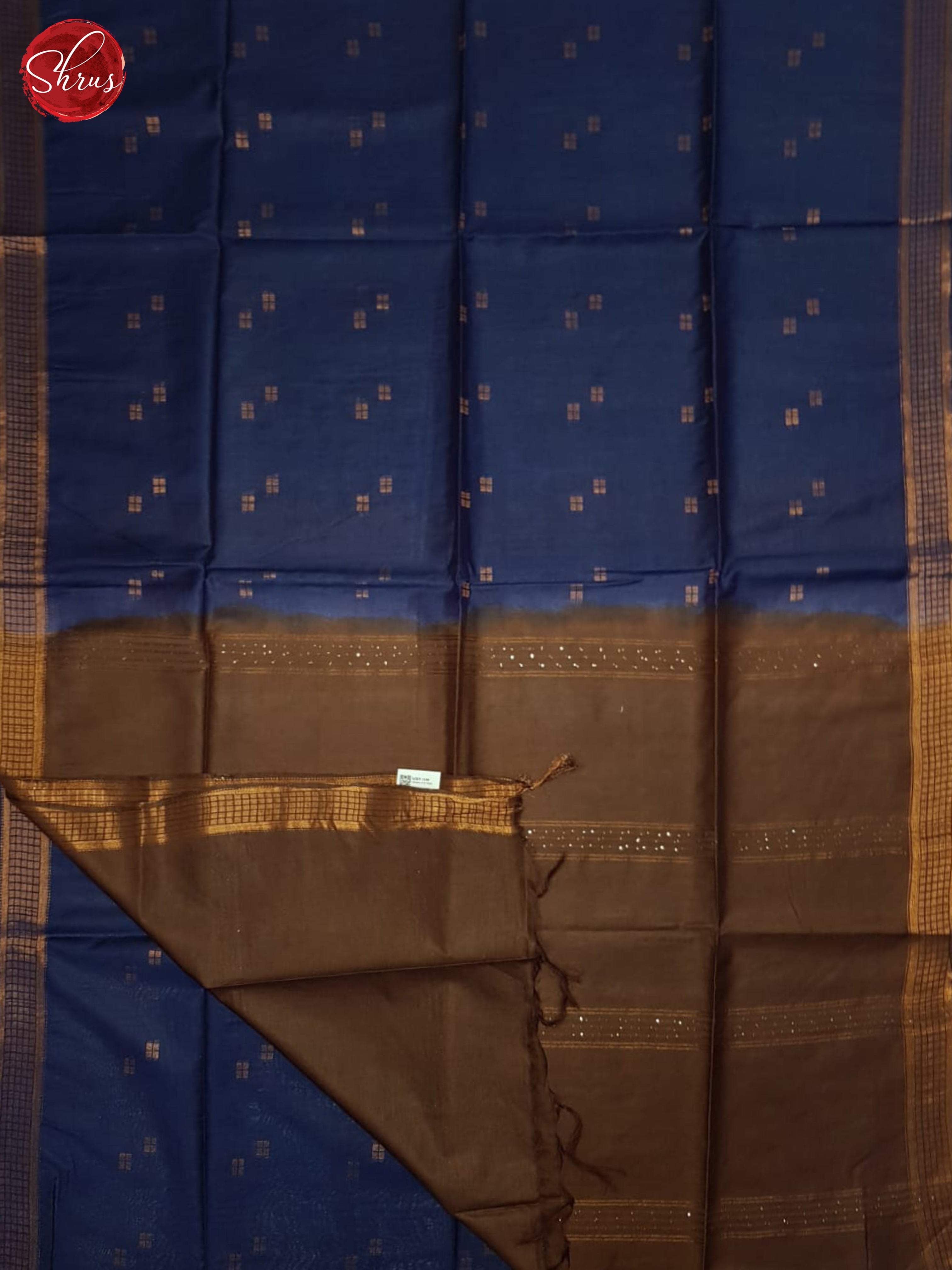 Blue And Brown-Semi Tussar Saree - Shop on ShrusEternity.com
