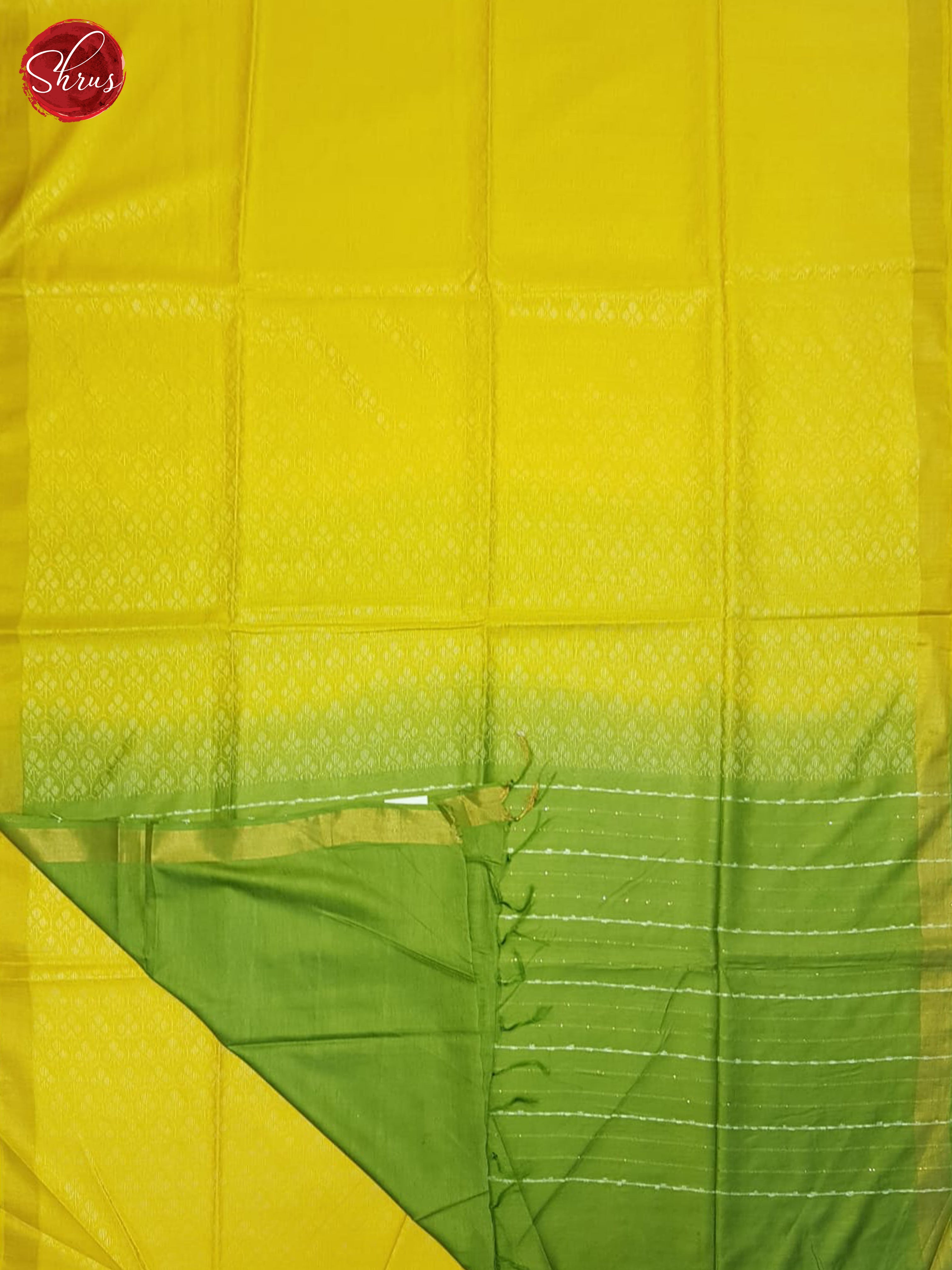 Yellow And Green-Semi Tussar Saree - Shop on ShrusEternity.com