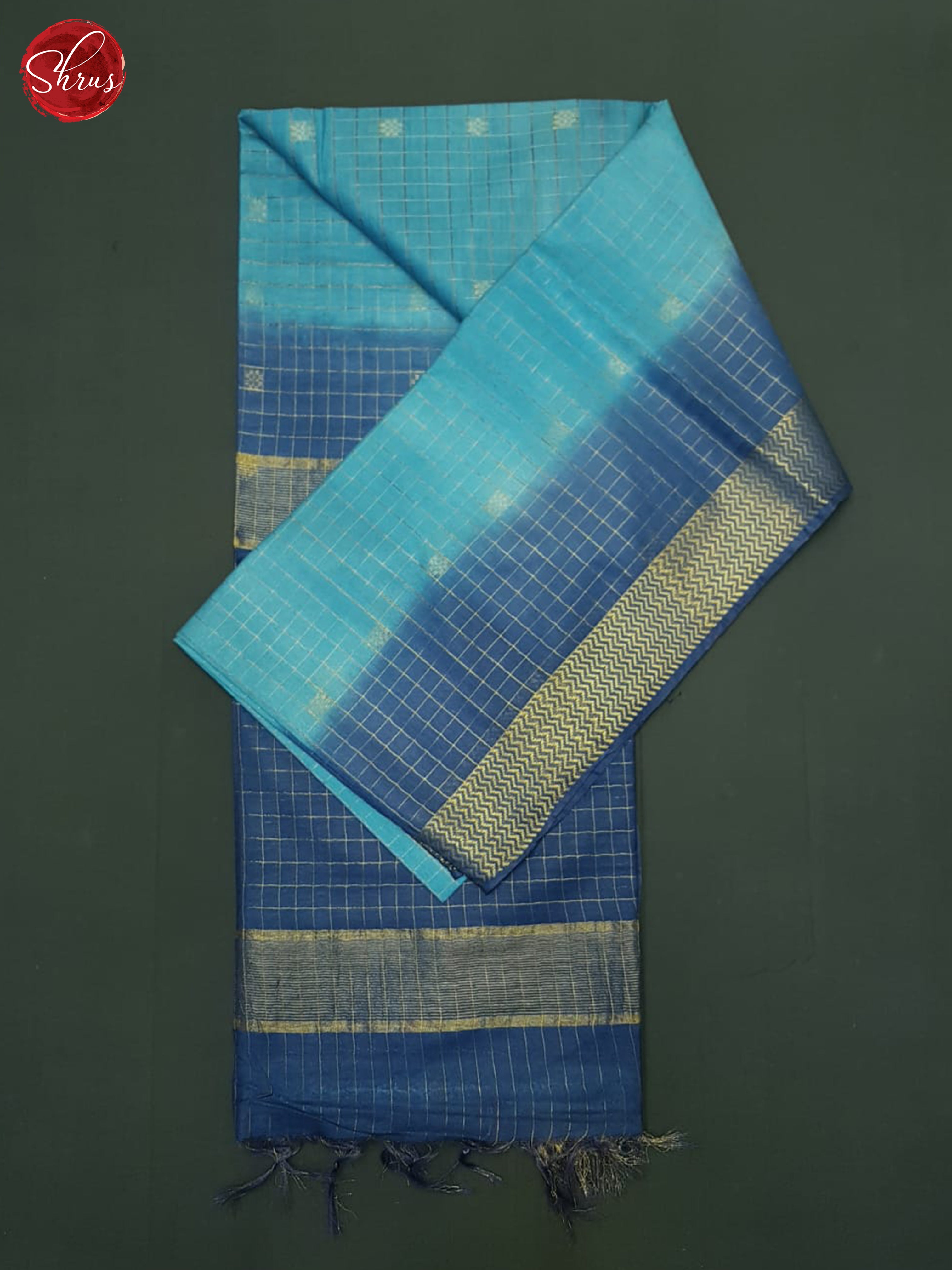 Teal & Blue- Semi Tussar Saree - Shop on ShrusEternity.com