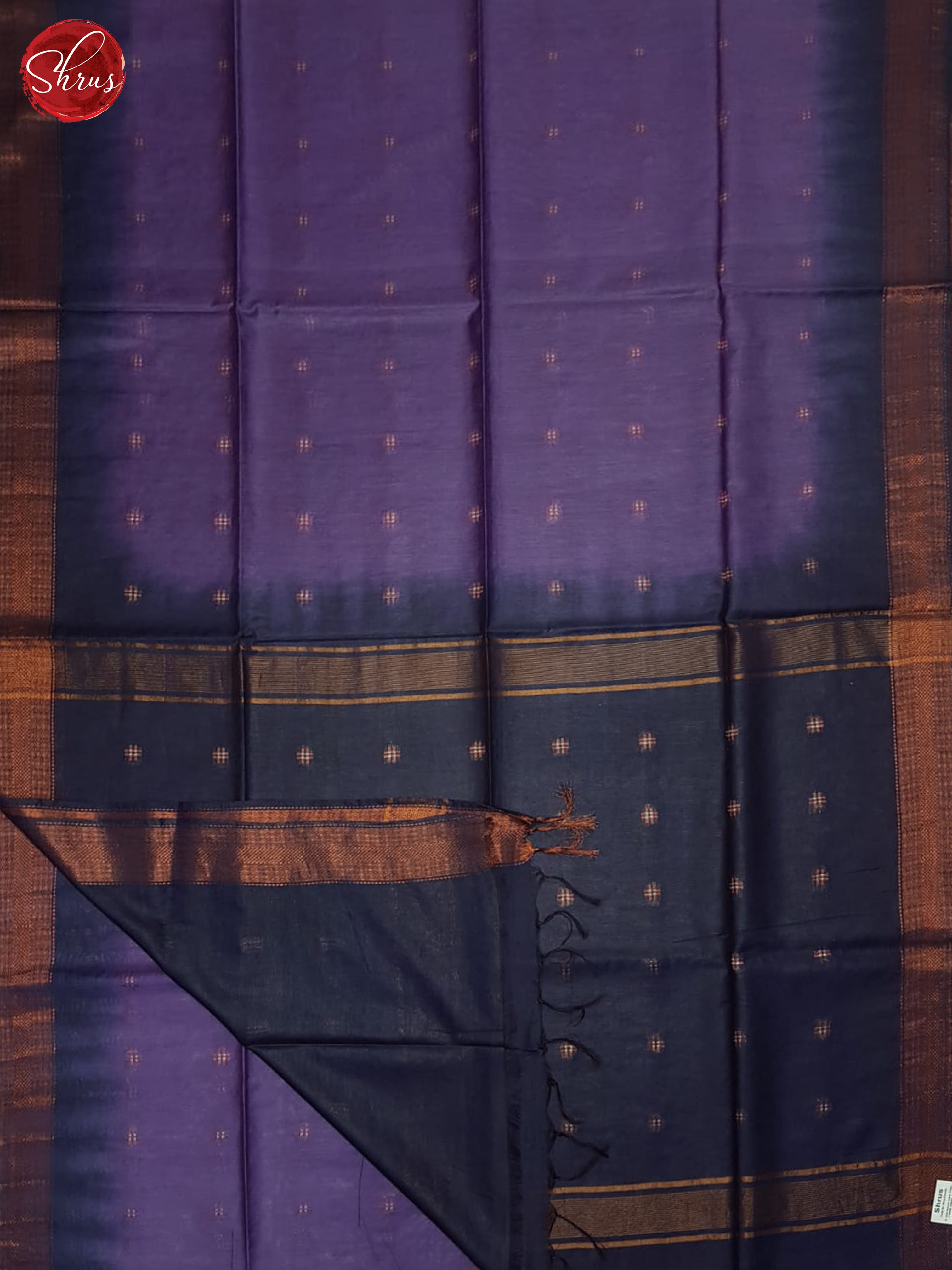 Lavender And Blue- Semi Tussar Saree - Shop on ShrusEternity.com