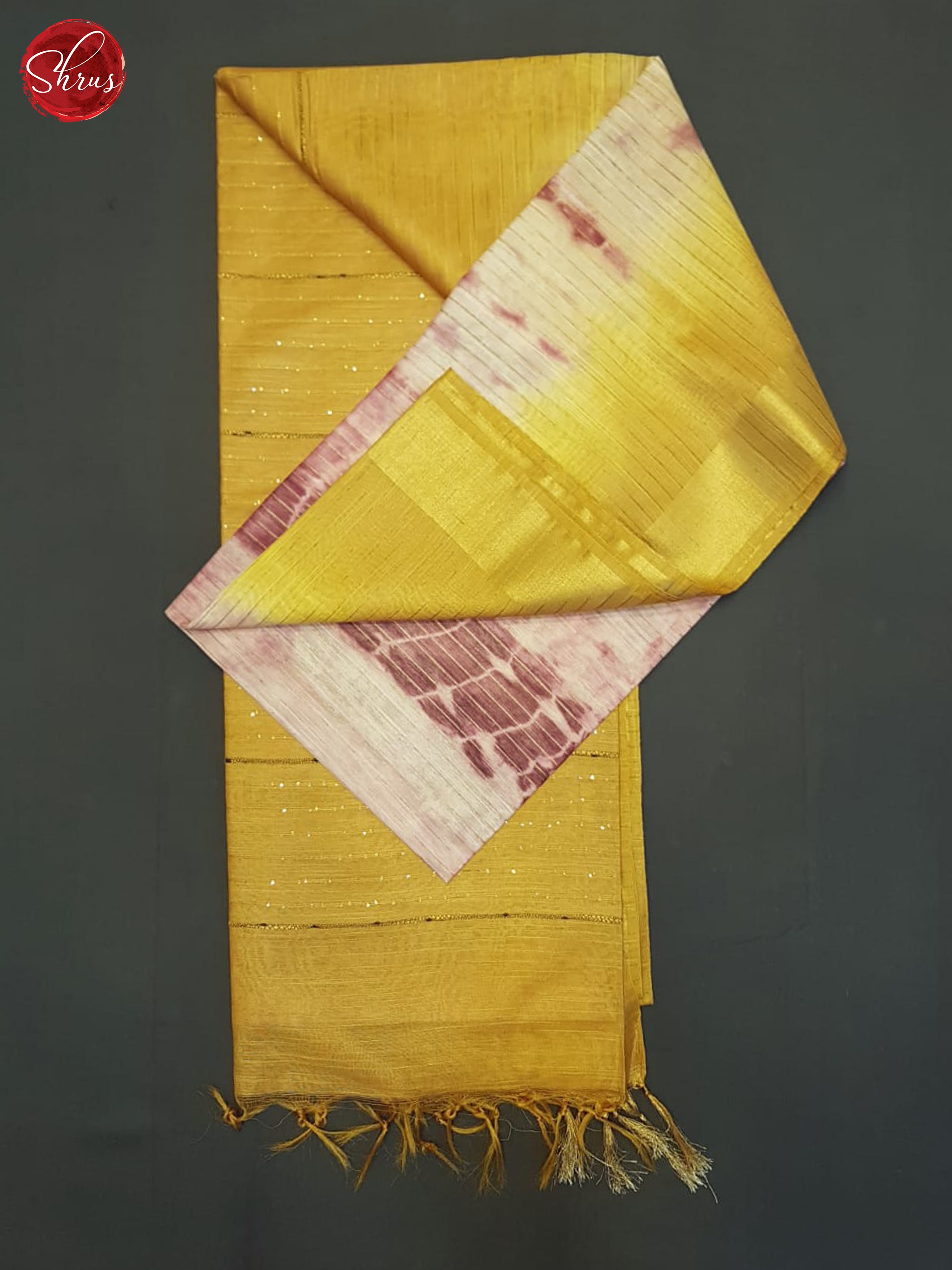 Wine And Mustard- Shibori Saree - Shop on ShrusEternity.com