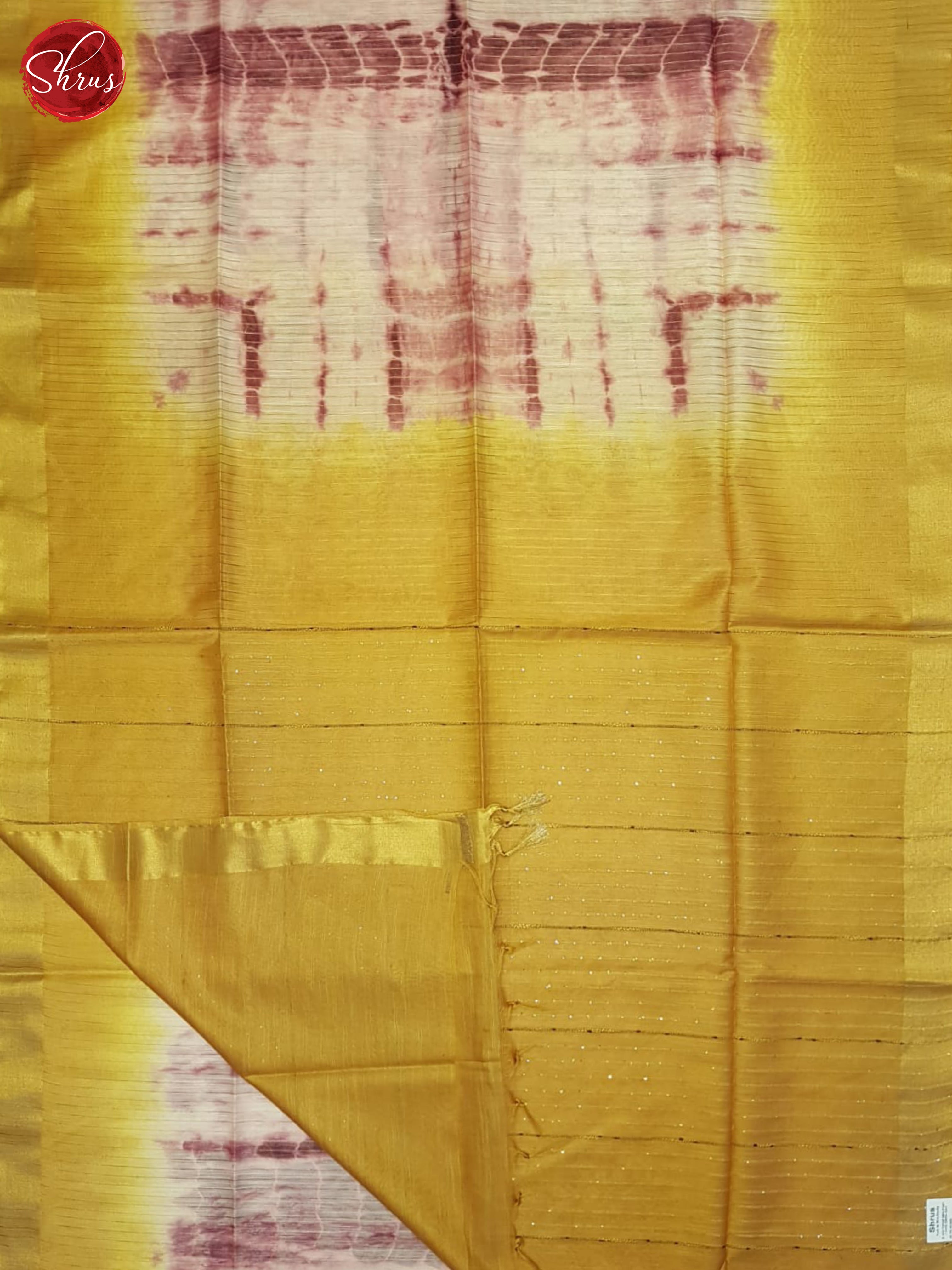 Wine And Mustard- Shibori Saree - Shop on ShrusEternity.com