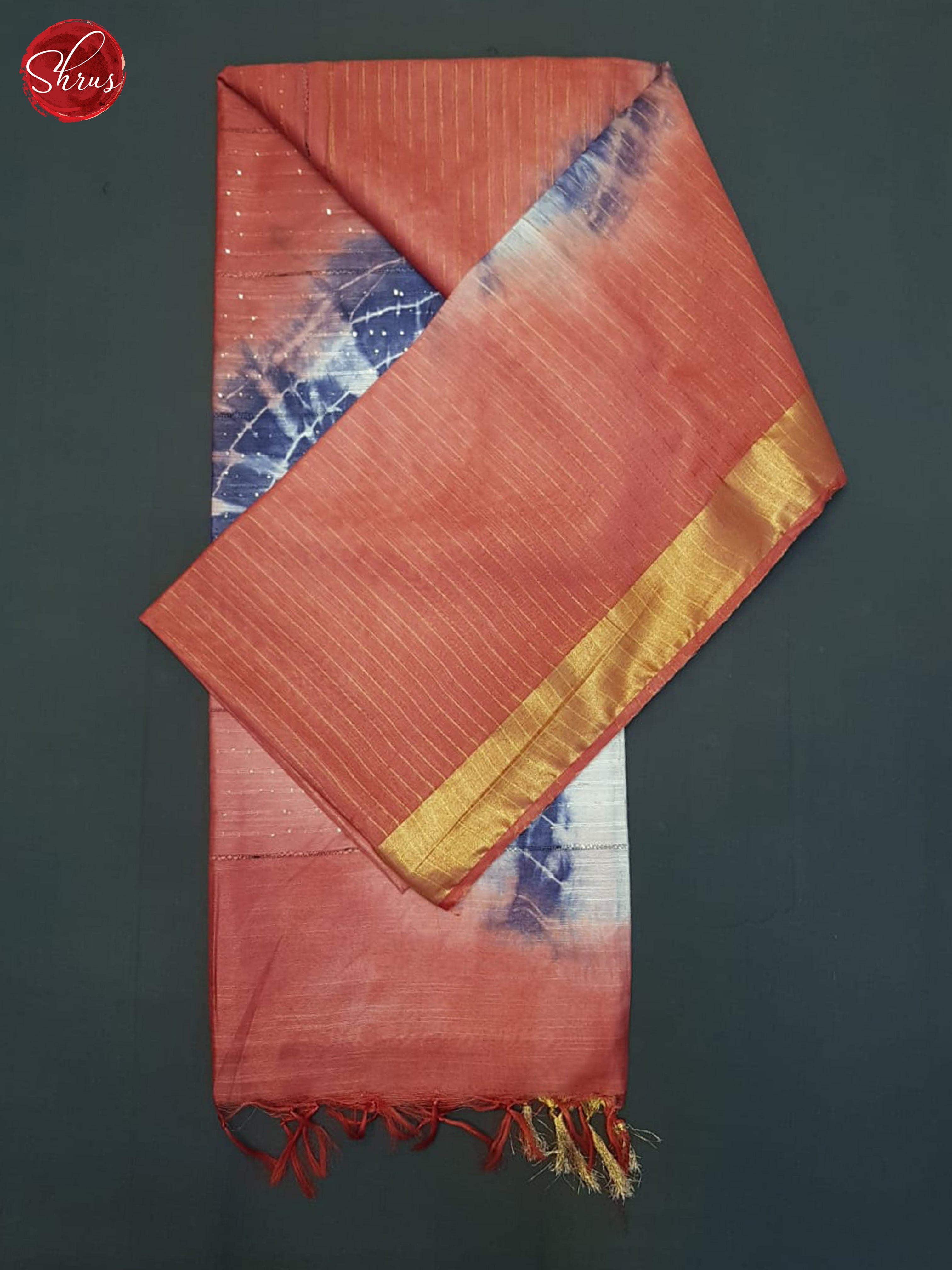 Red And Cream- Shibori Saree - Shop on ShrusEternity.com