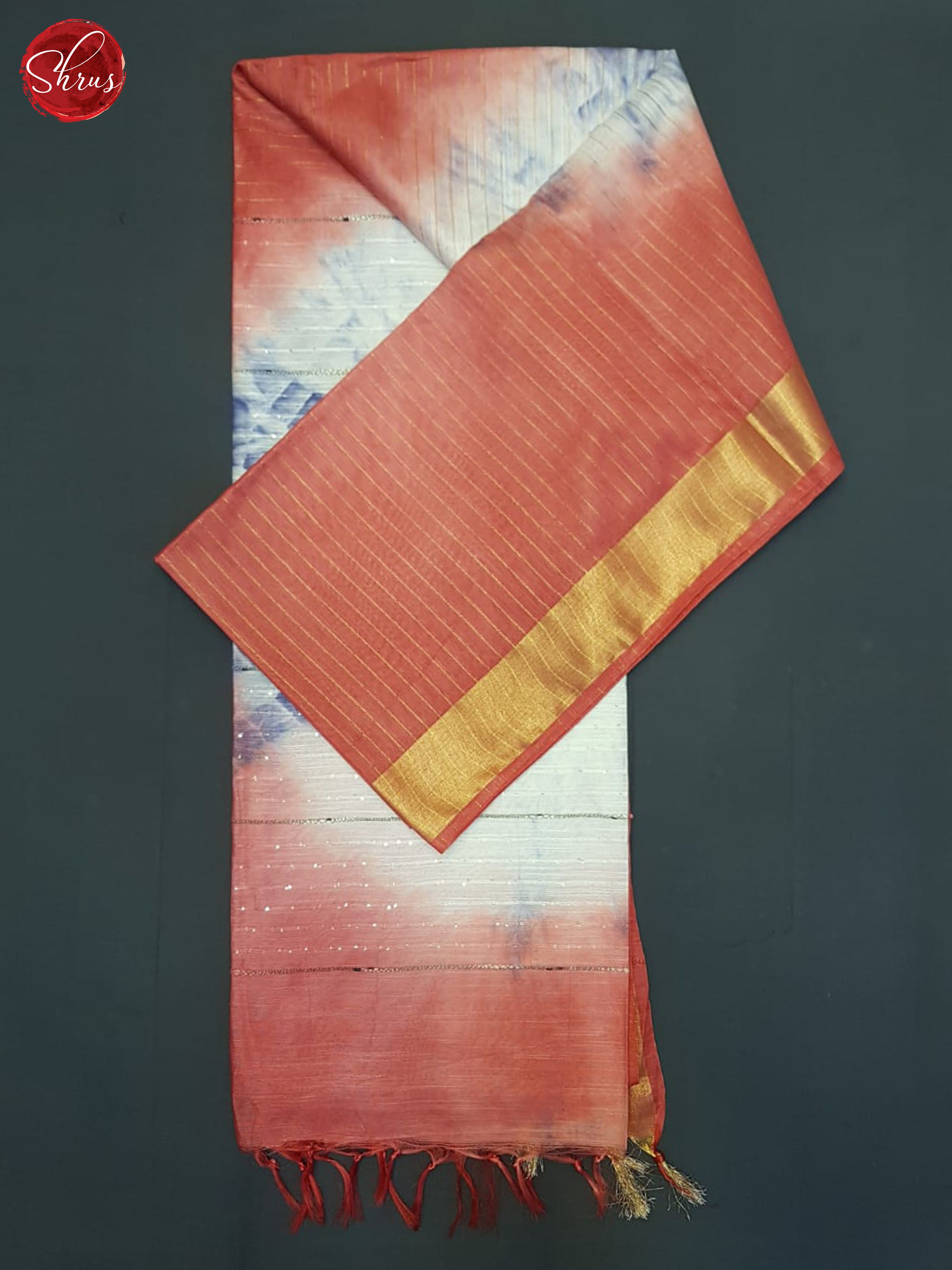 Red And Cream- Shibori Saree - Shop on ShrusEternity.com