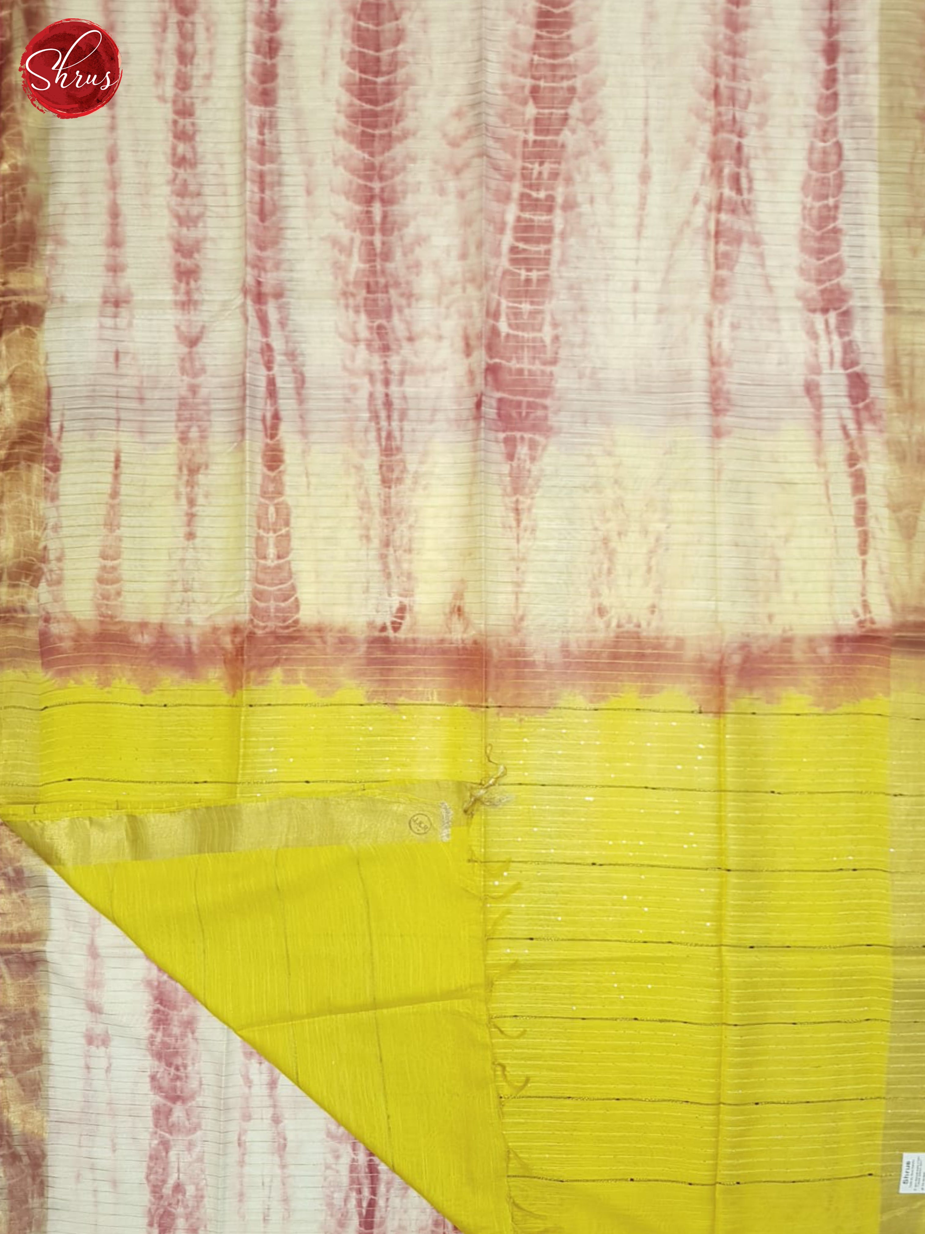 Pink And Yellow - Shibori Saree - Shop on ShrusEternity.com