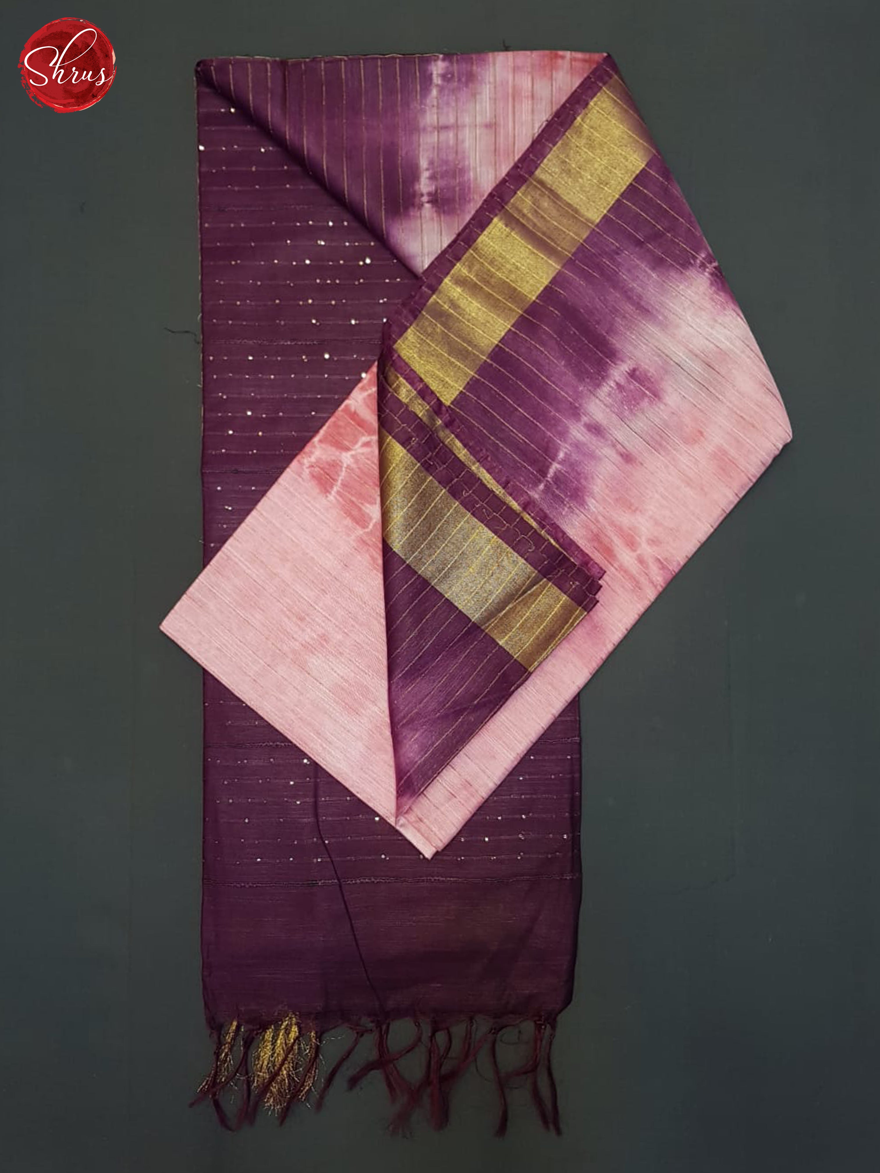 Pink And Wine- Shibori Saree - Shop on ShrusEternity.com