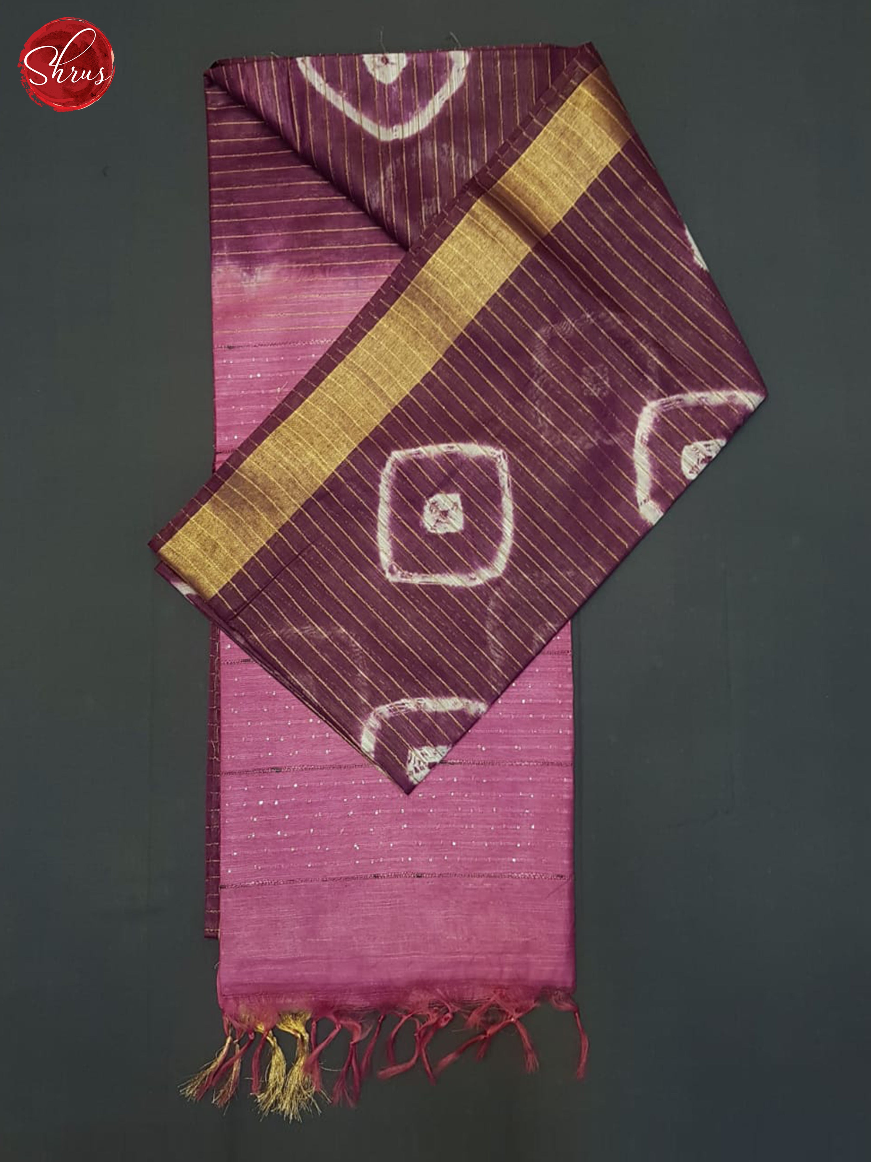 Wine And Pink- Shibori Saree - Shop on ShrusEternity.com