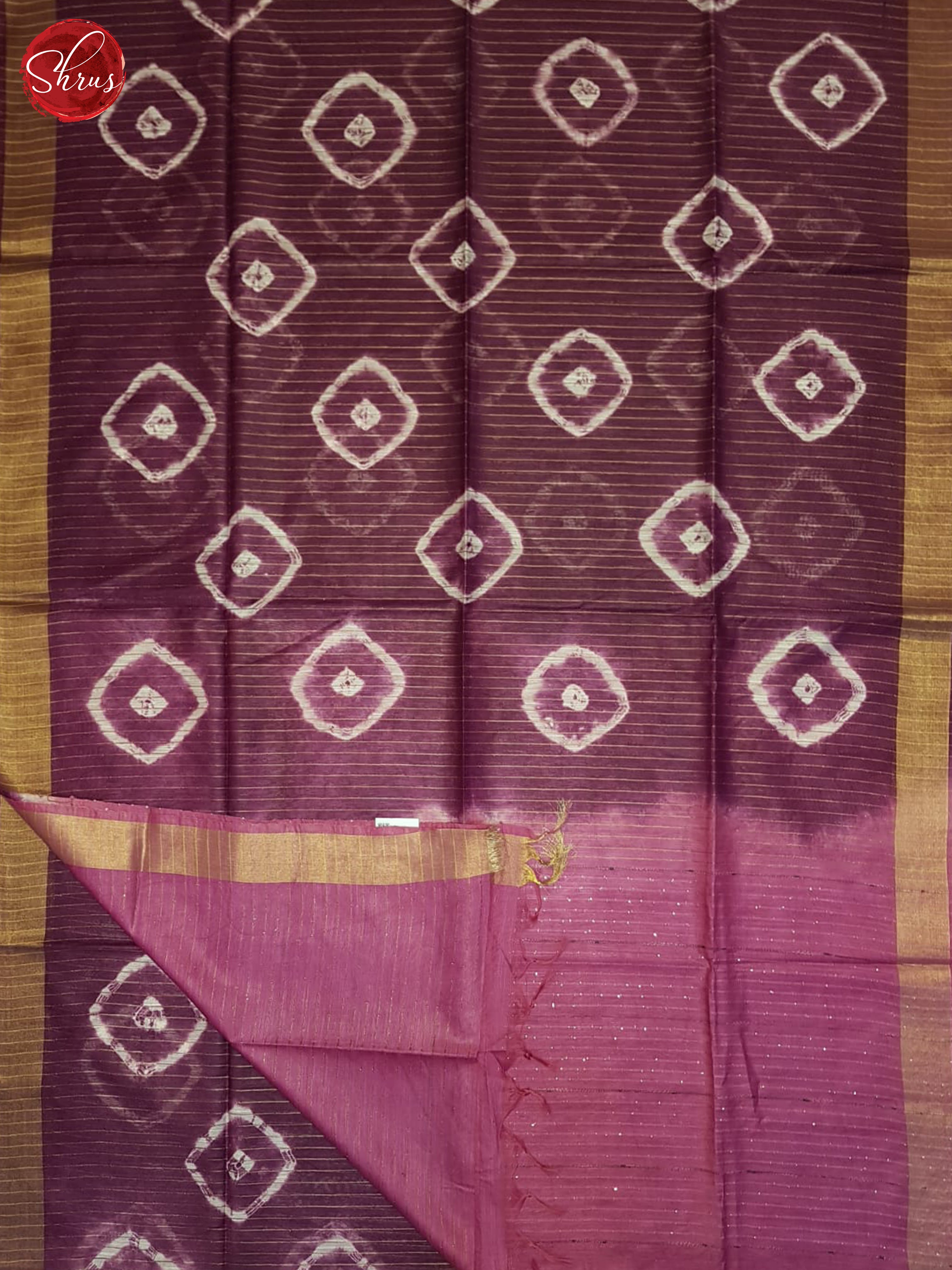 Wine And Pink- Shibori Saree - Shop on ShrusEternity.com