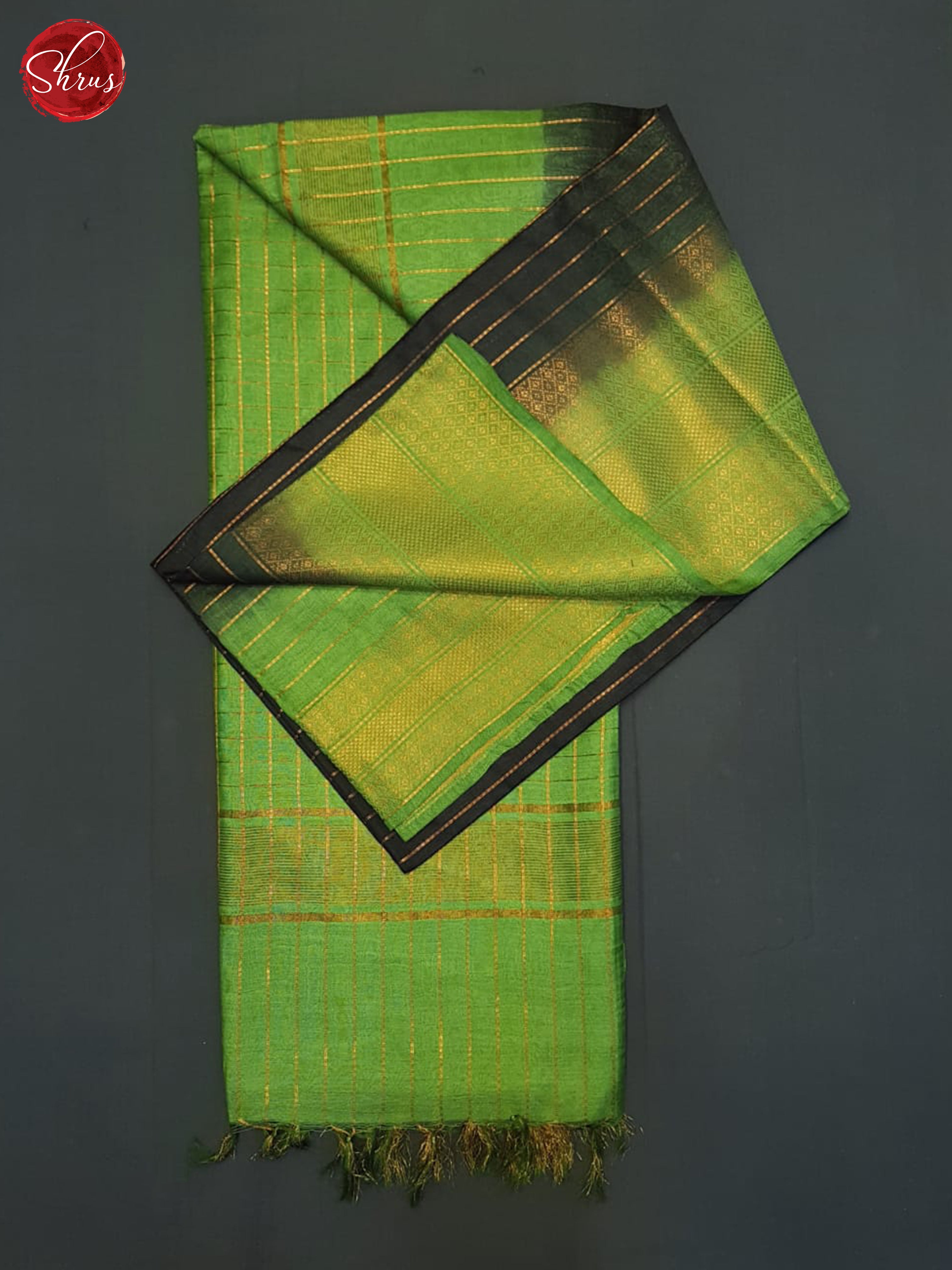 Black And Green- Semi Tussar Saree - Shop on ShrusEternity.com