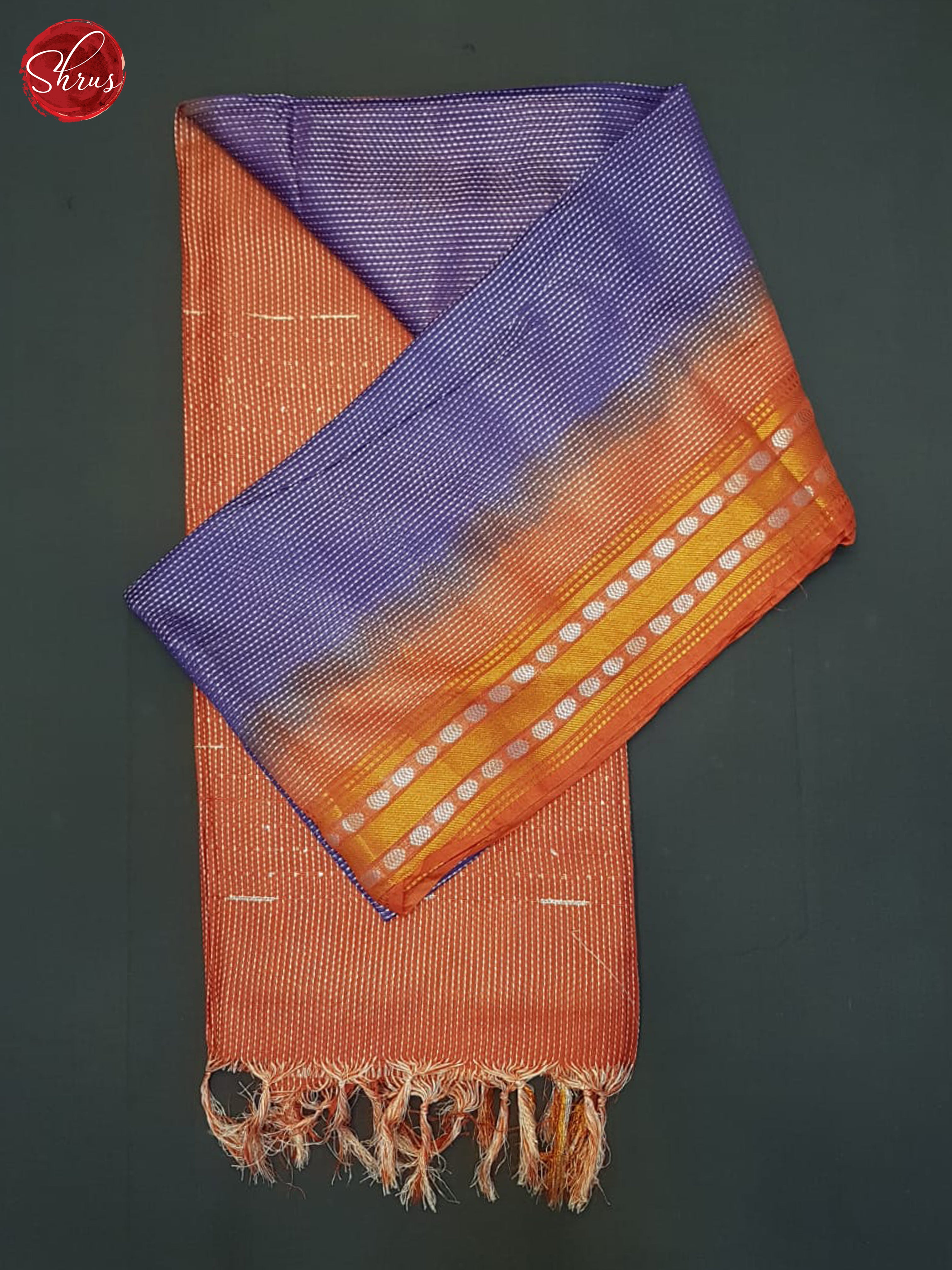Lavender And Orange- Semi Tussar Saree - Shop on ShrusEternity.com