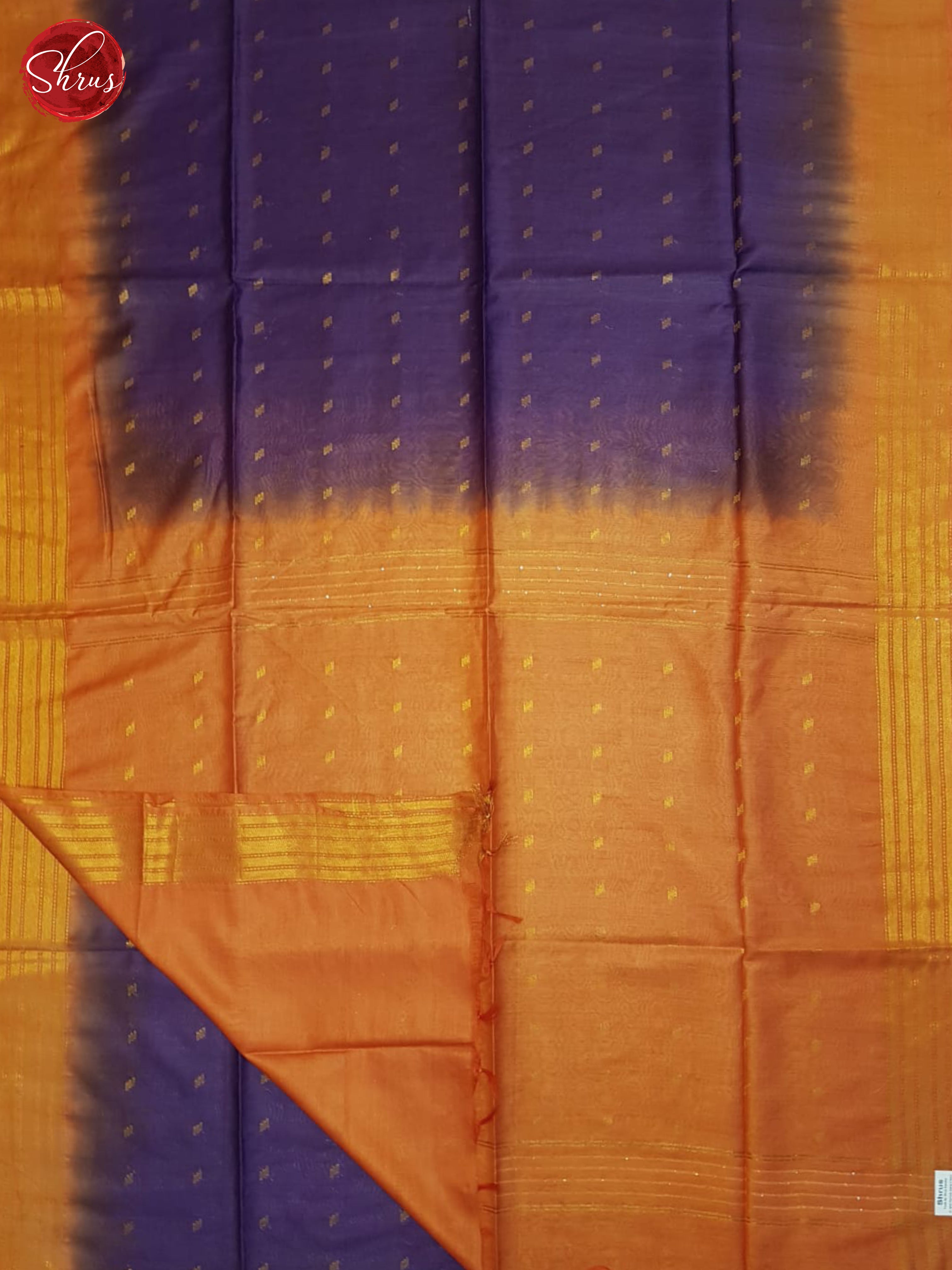 Purple And Orange- Semi Tussar Saree - Shop on ShrusEternity.com