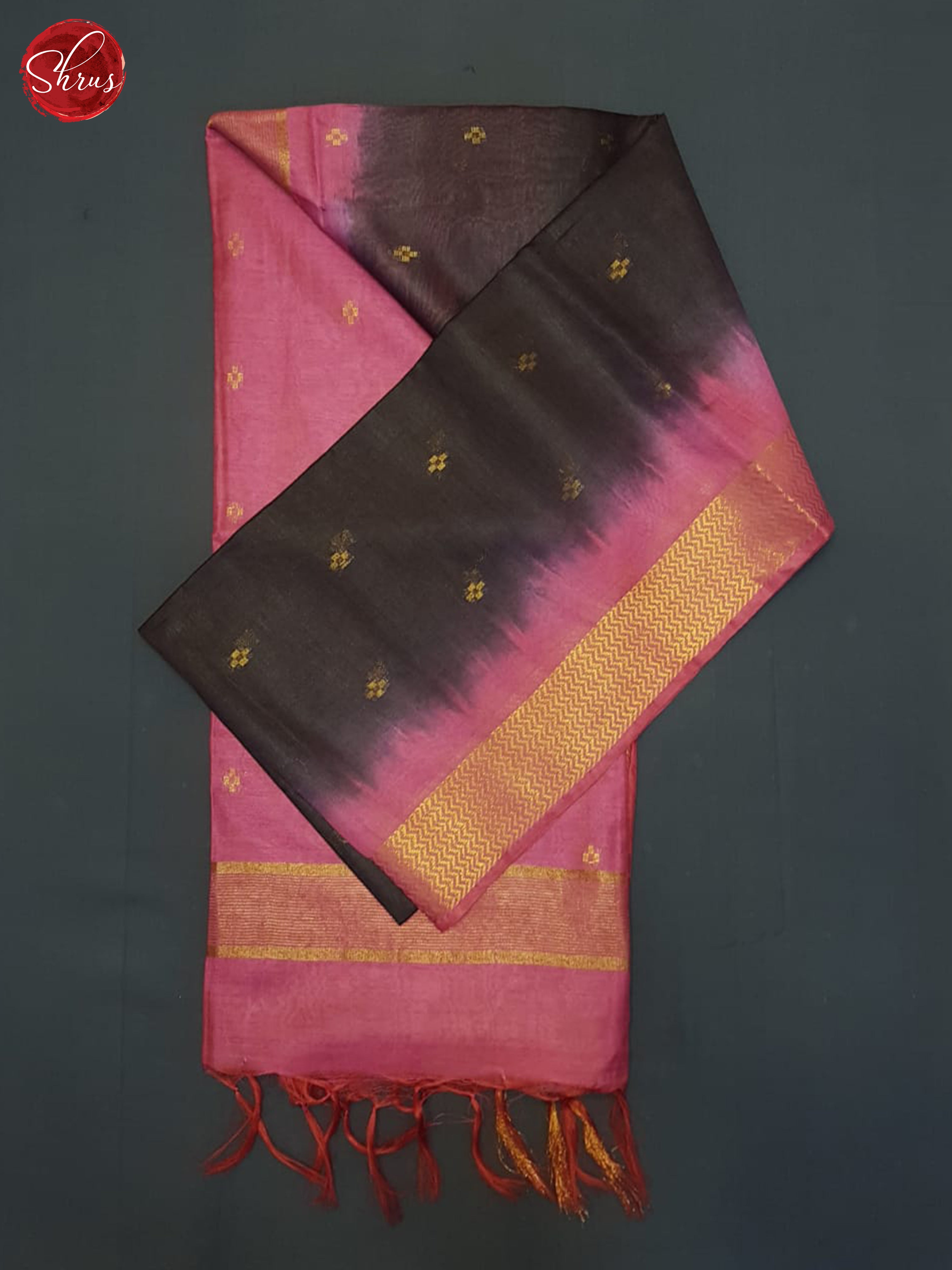 Brown And Pink- Semi Tussar Saree - Shop on ShrusEternity.com