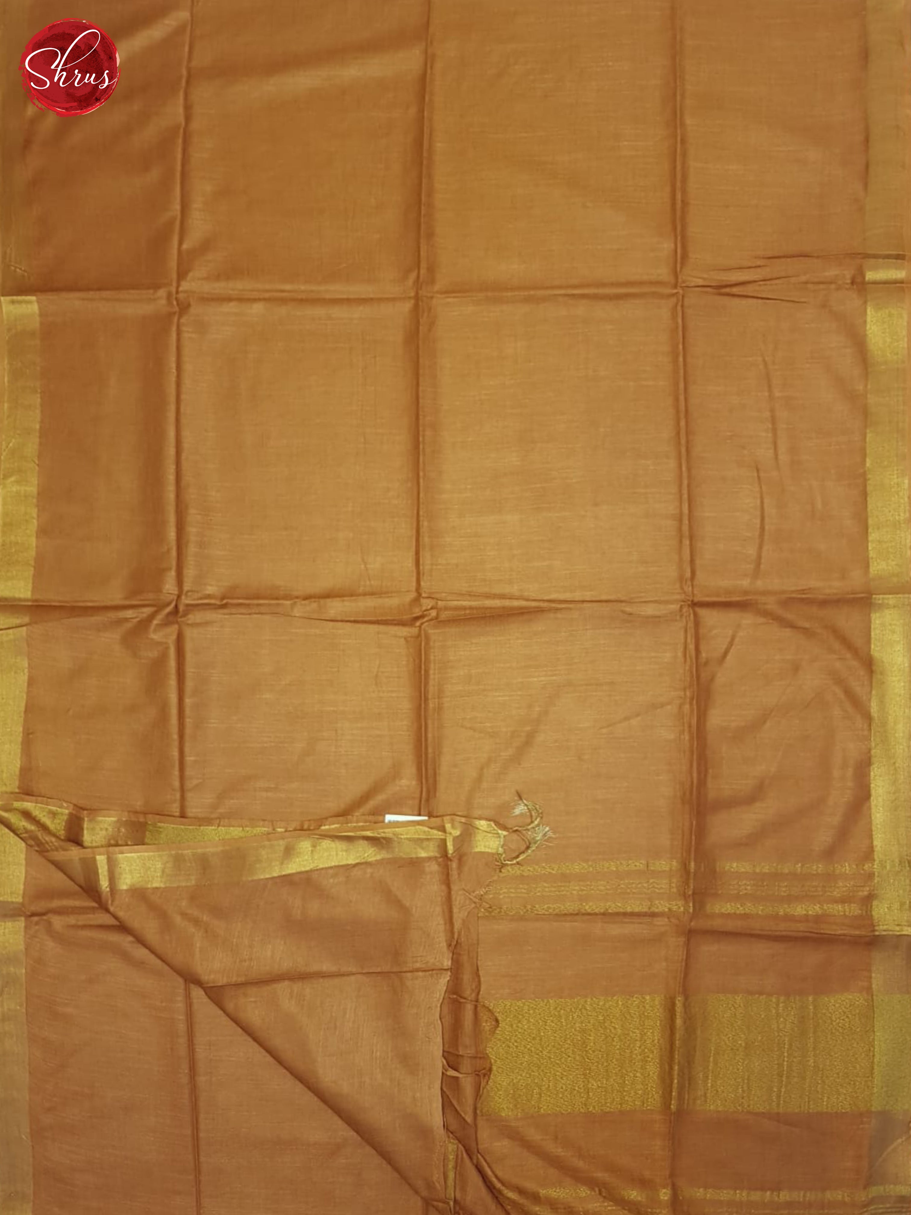 Brick(Single Tone)- Linen Cotton Saree - Shop on ShrusEternity.com