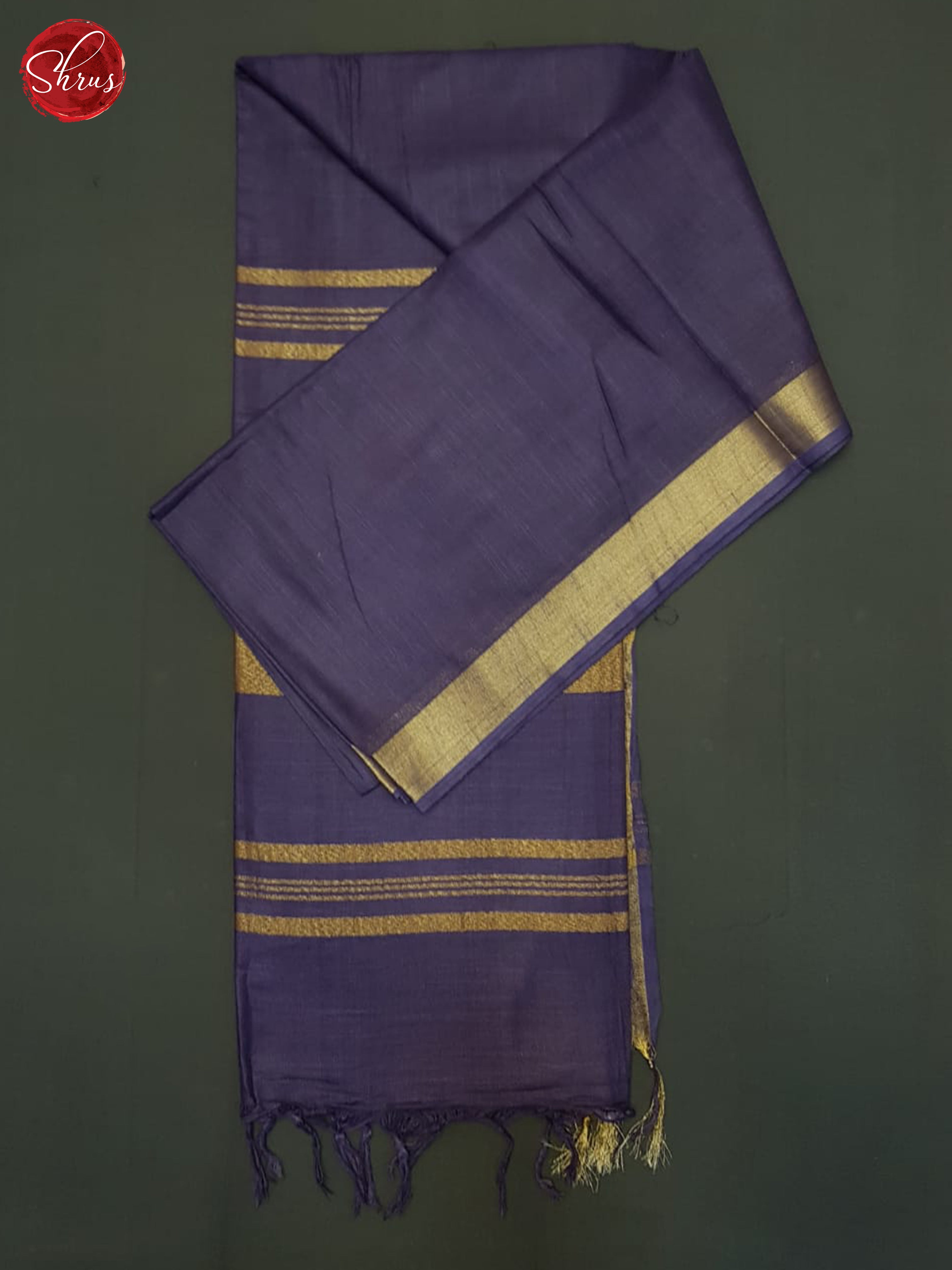 Eggplant(Single Tone)- Linen Cotton saree - Shop on ShrusEternity.com