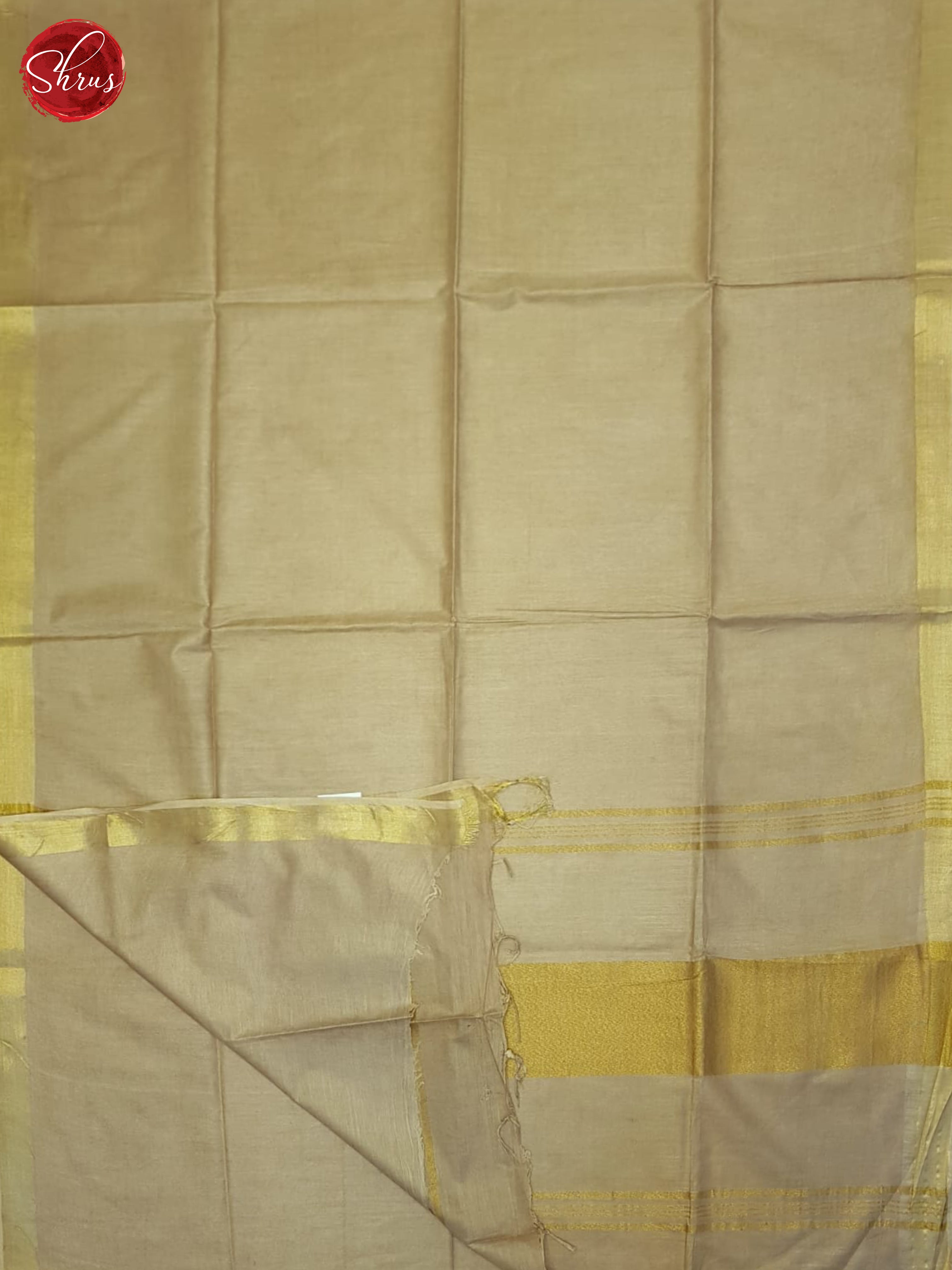 Beige(Single Tone)- Linen Cotton Saree - Shop on ShrusEternity.com