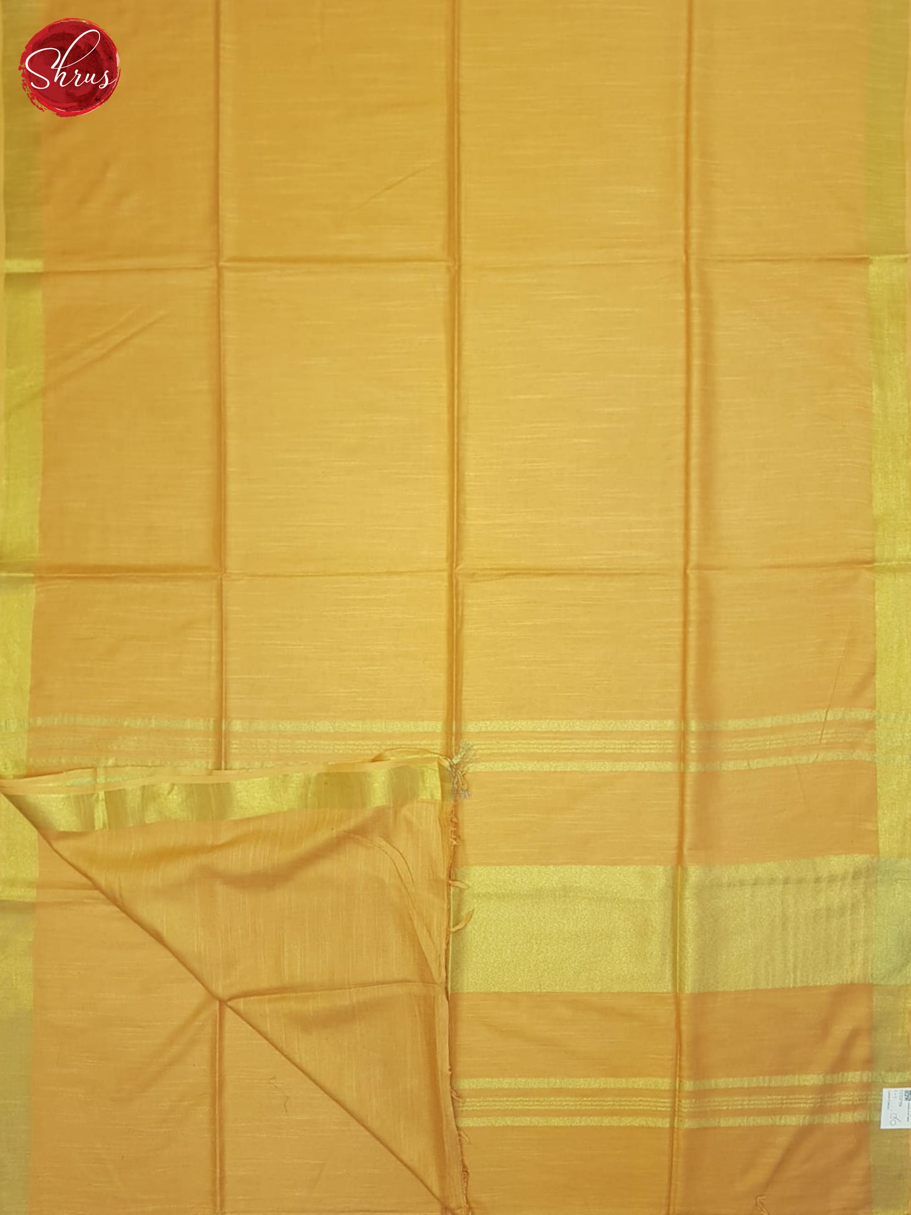 Peach Orange (Single tone)- Linen cotton Saree - Shop on ShrusEternity.com