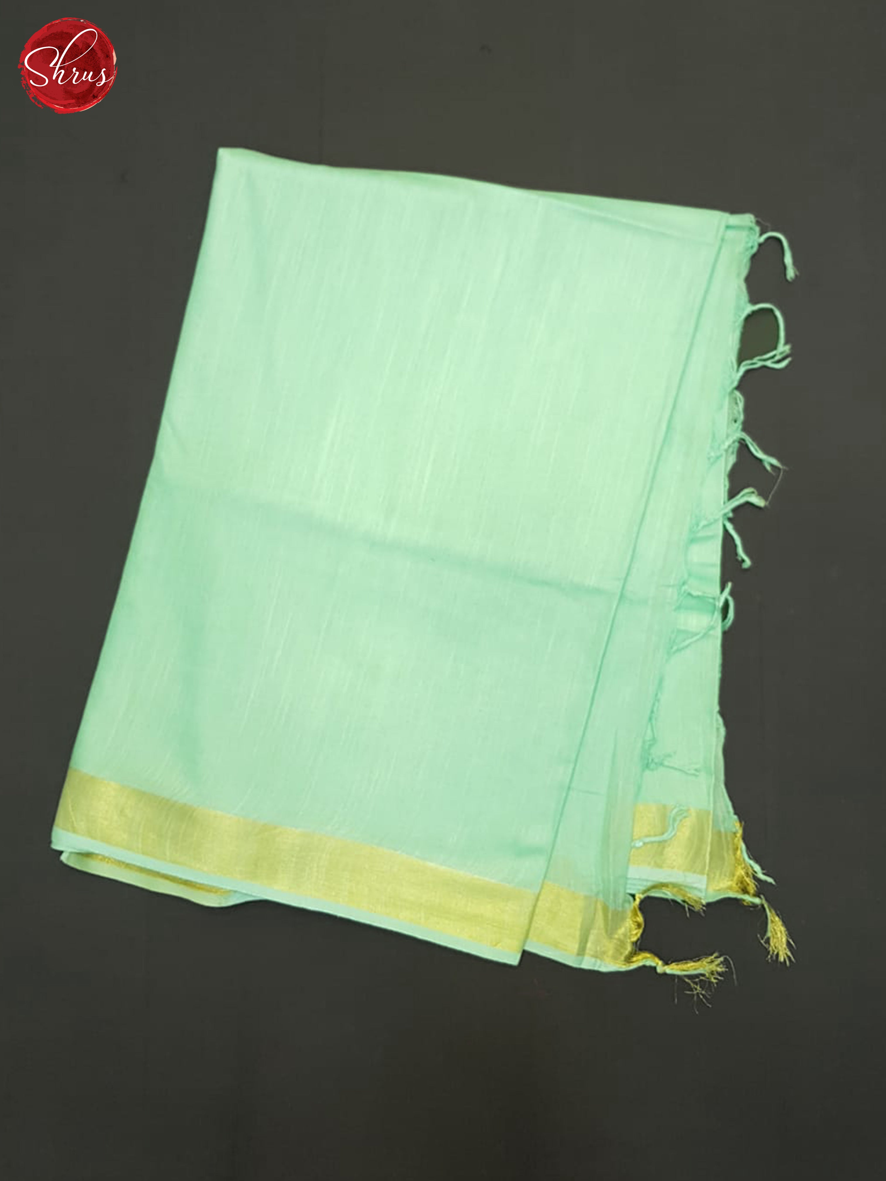 Green(Single Tone)- Linen Cotton Saree - Shop on ShrusEternity.com