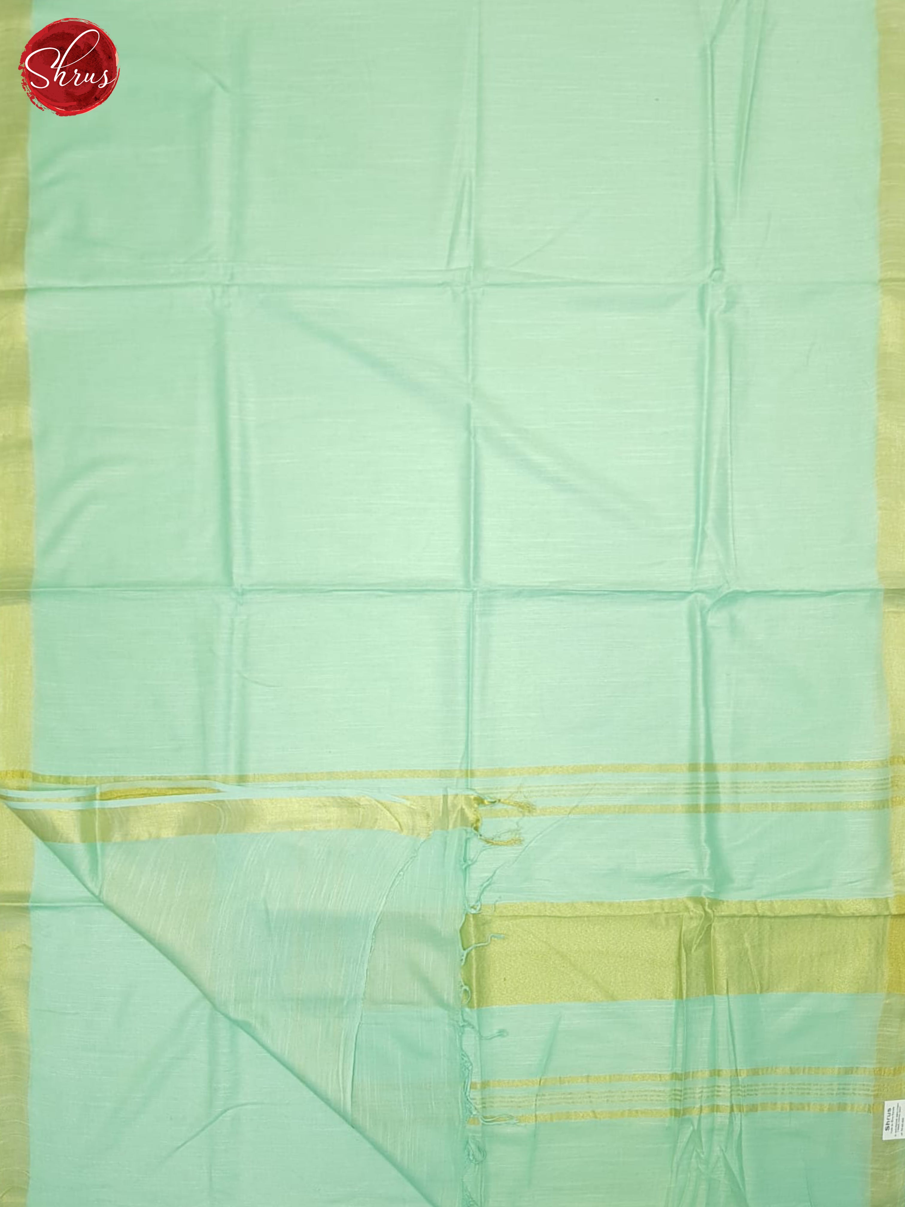 Green(Single Tone)- Linen Cotton Saree - Shop on ShrusEternity.com