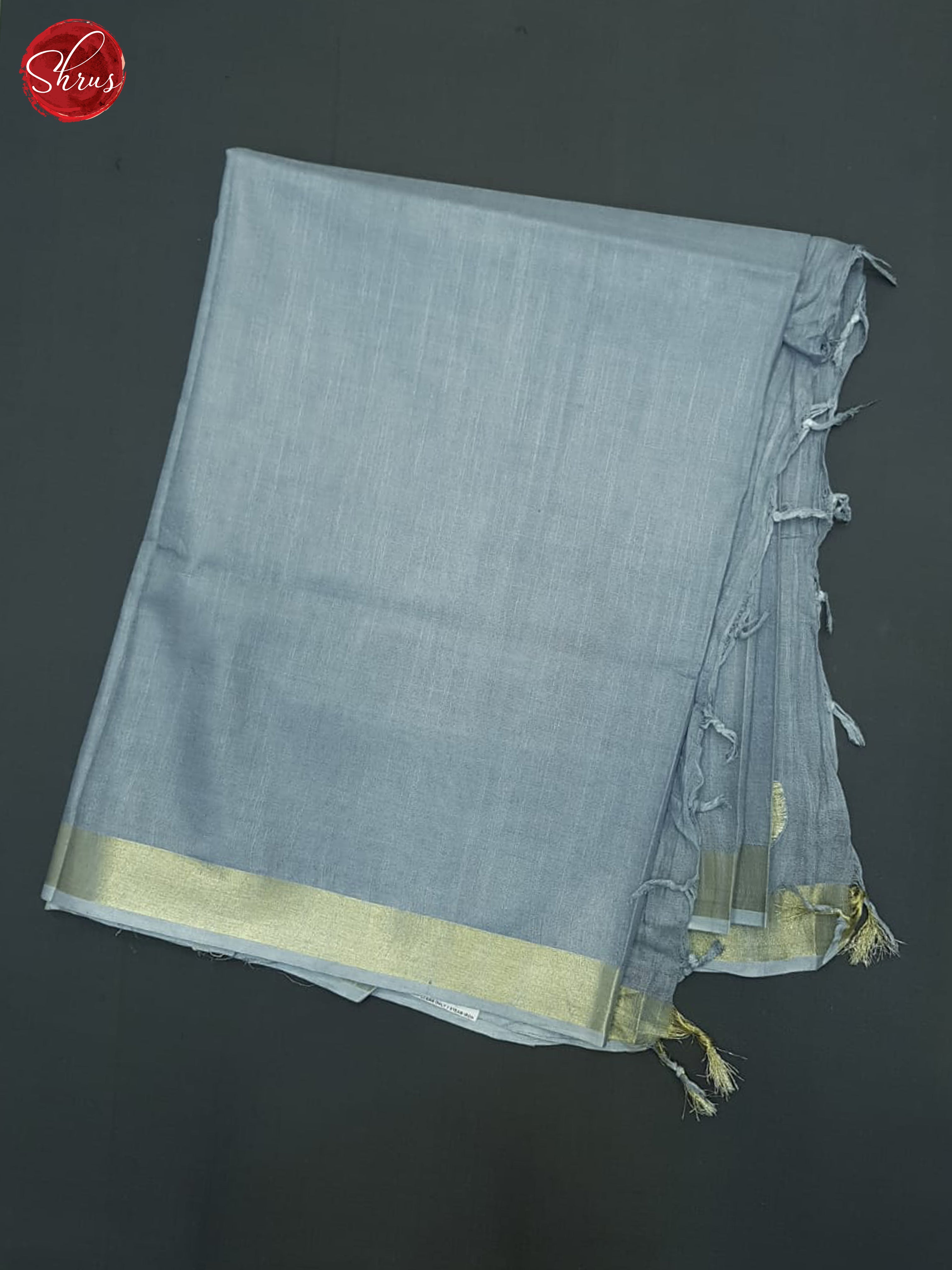 Grey(Single Tone)- Linen Cotton Saree - Shop on ShrusEternity.com