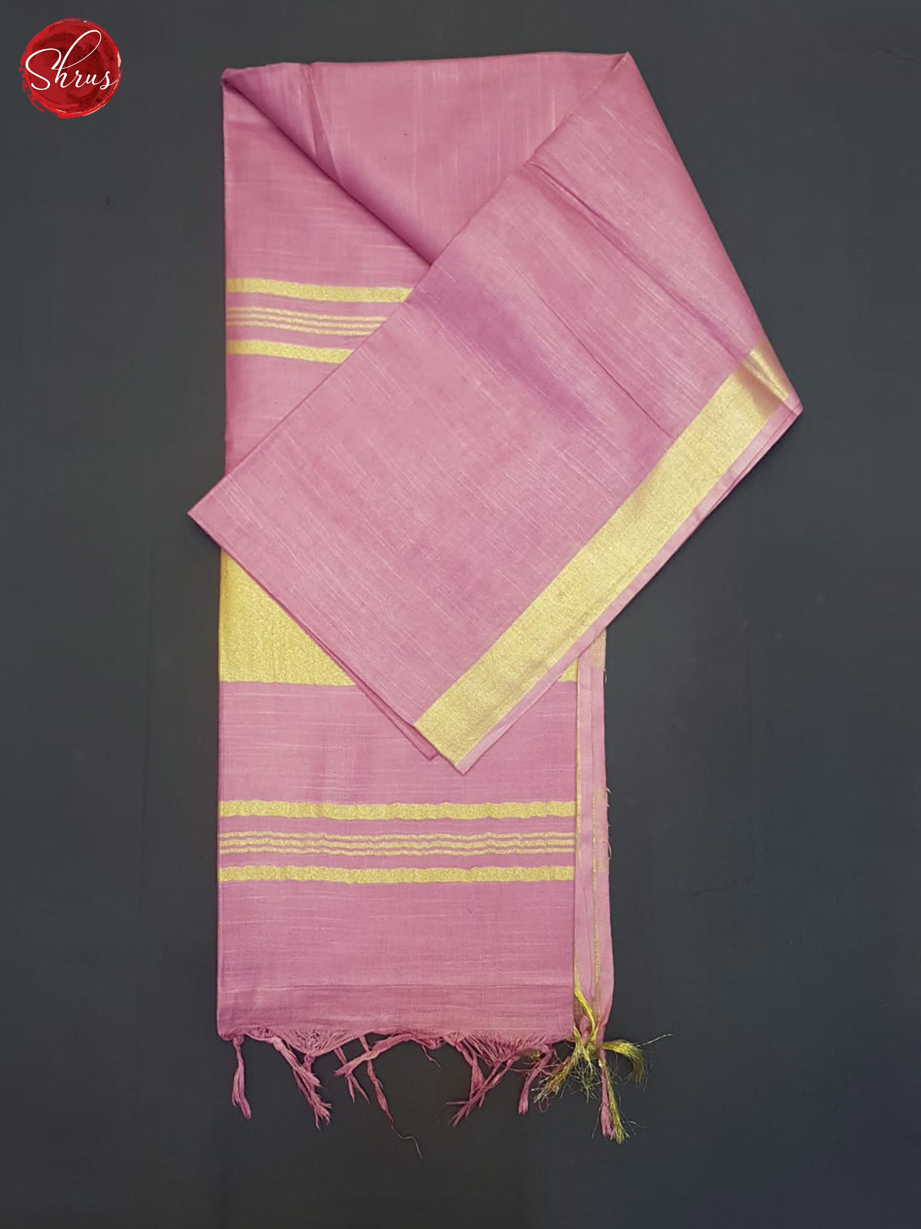 Pink(SIngle Tone)- Linen Cotton Saree - Shop on ShrusEternity.com