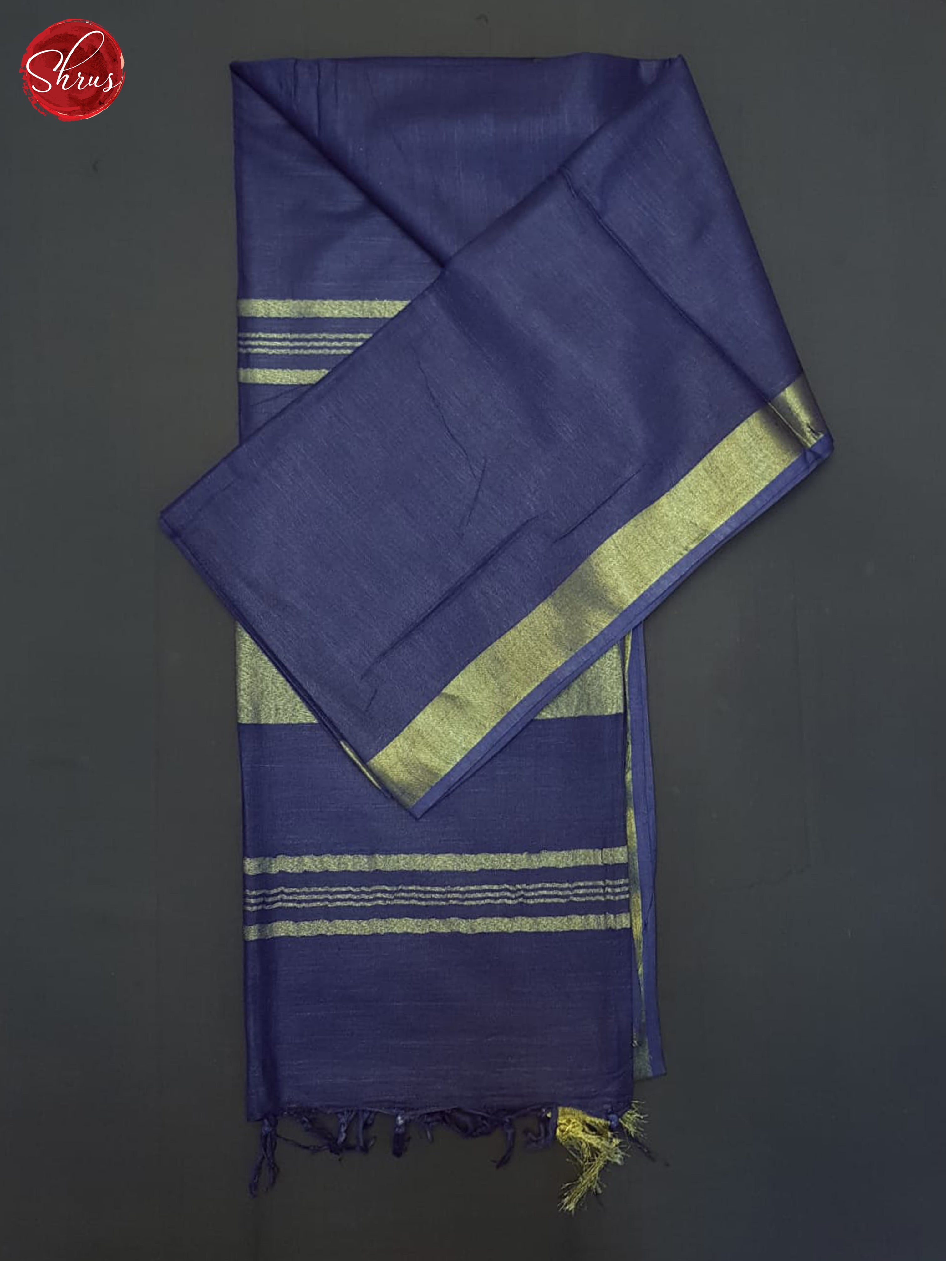 Blue(Single tone)- Linen Cotton Saree - Shop on ShrusEternity.com