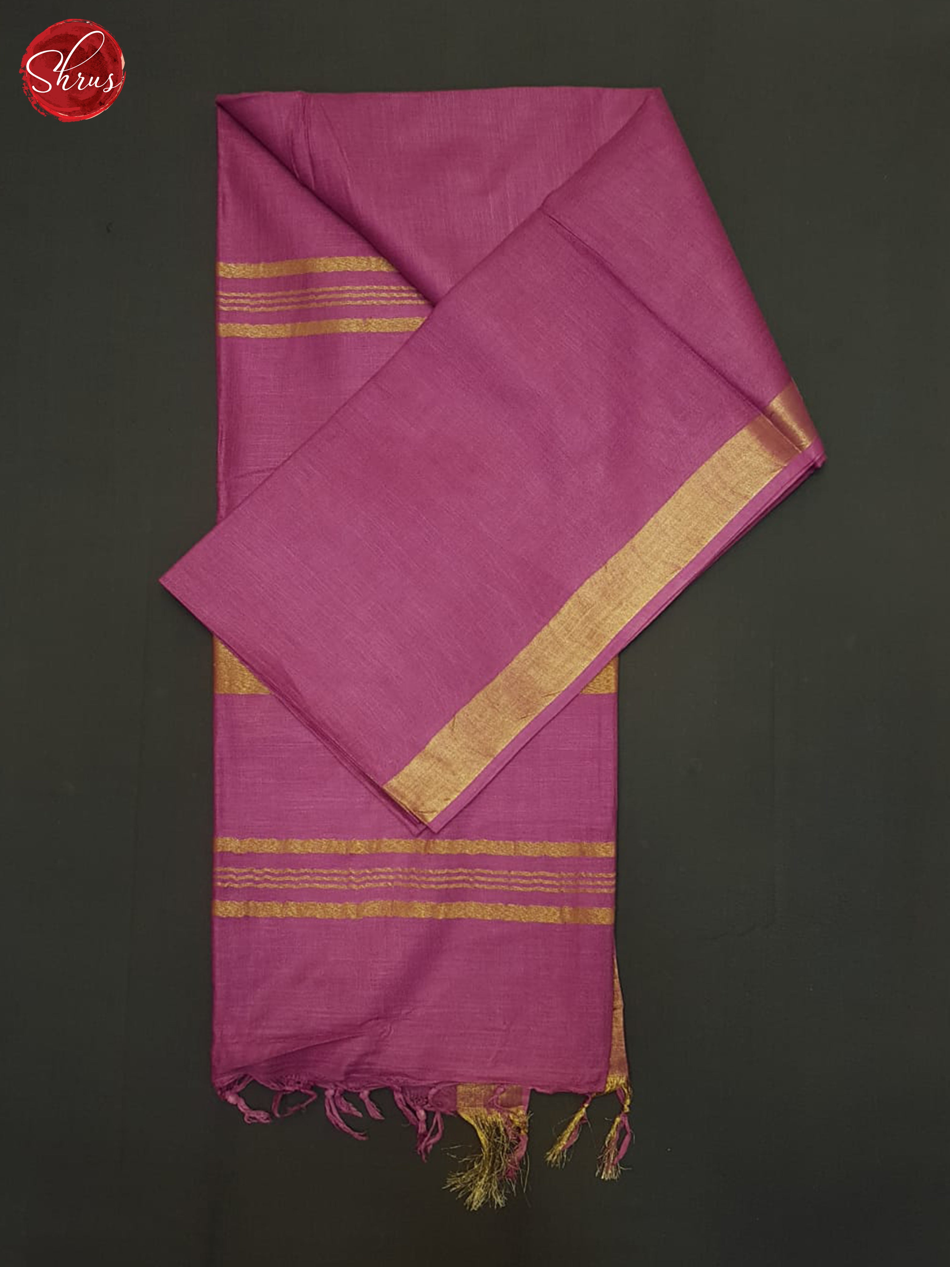 Pink(Single Tone)- linen Cotton Saree - Shop on ShrusEternity.com