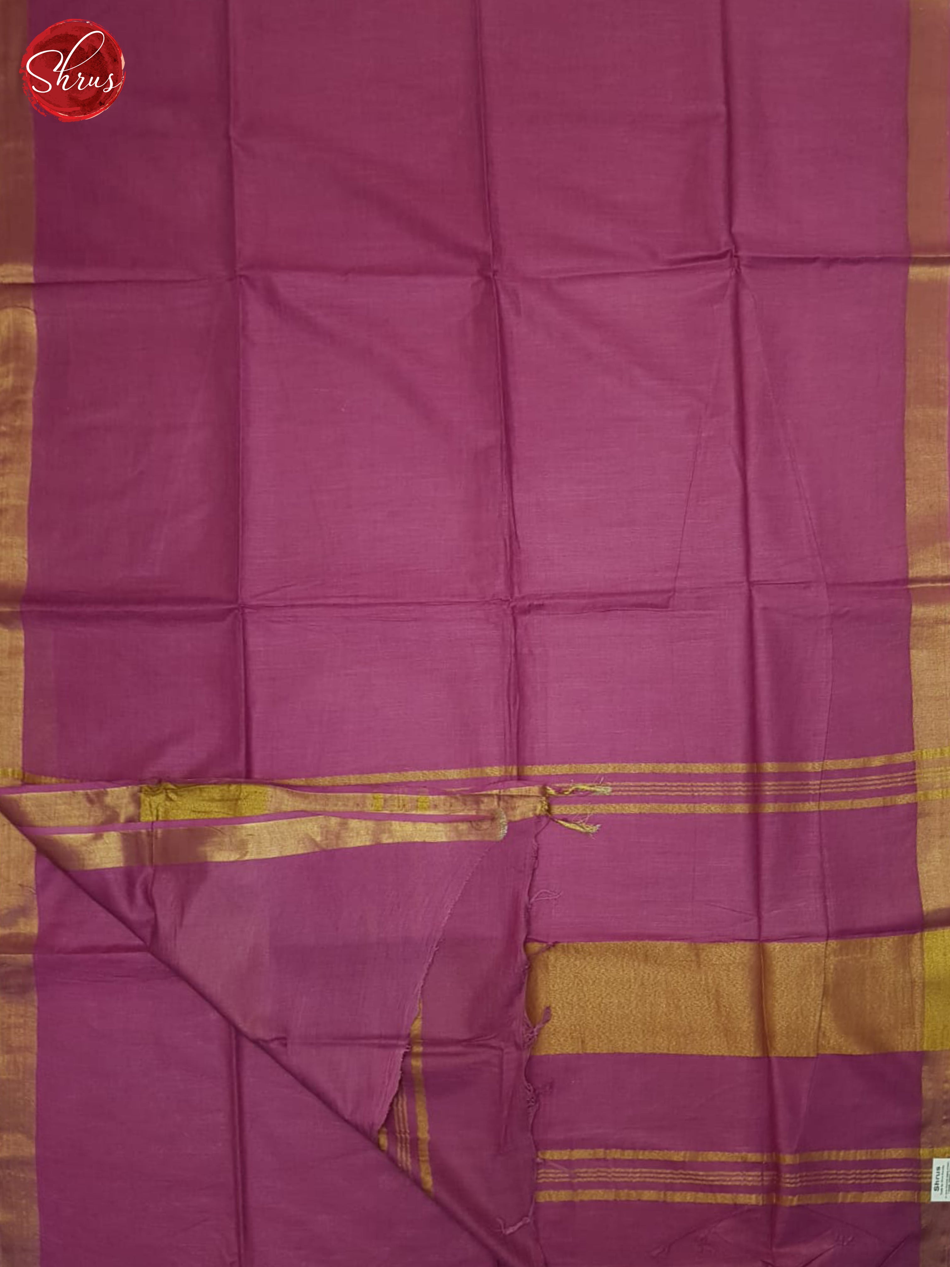 Pink(Single Tone)- linen Cotton Saree - Shop on ShrusEternity.com