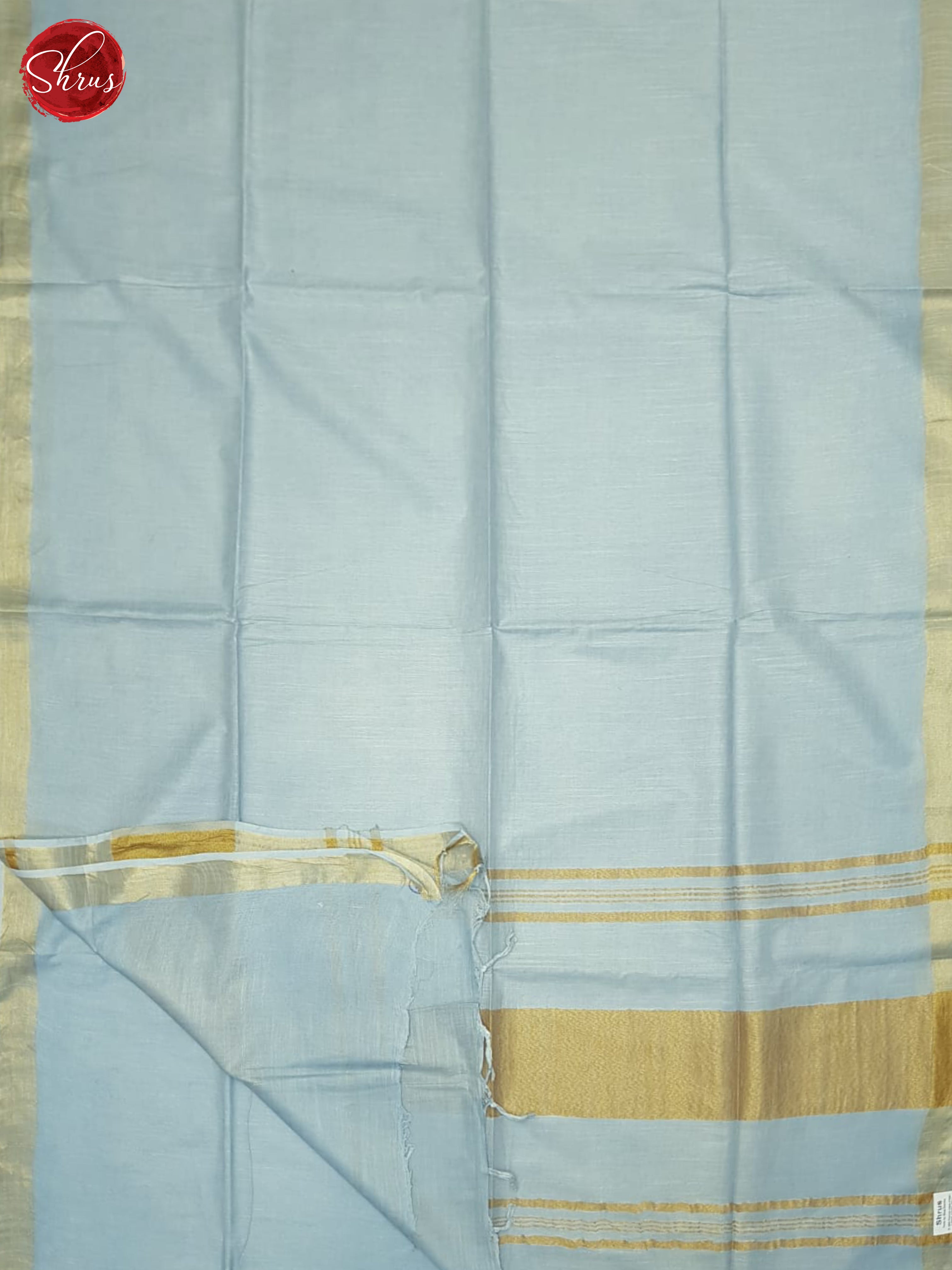 Blue(Single Tone)- Linen Cotton Saree - Shop on ShrusEternity.com