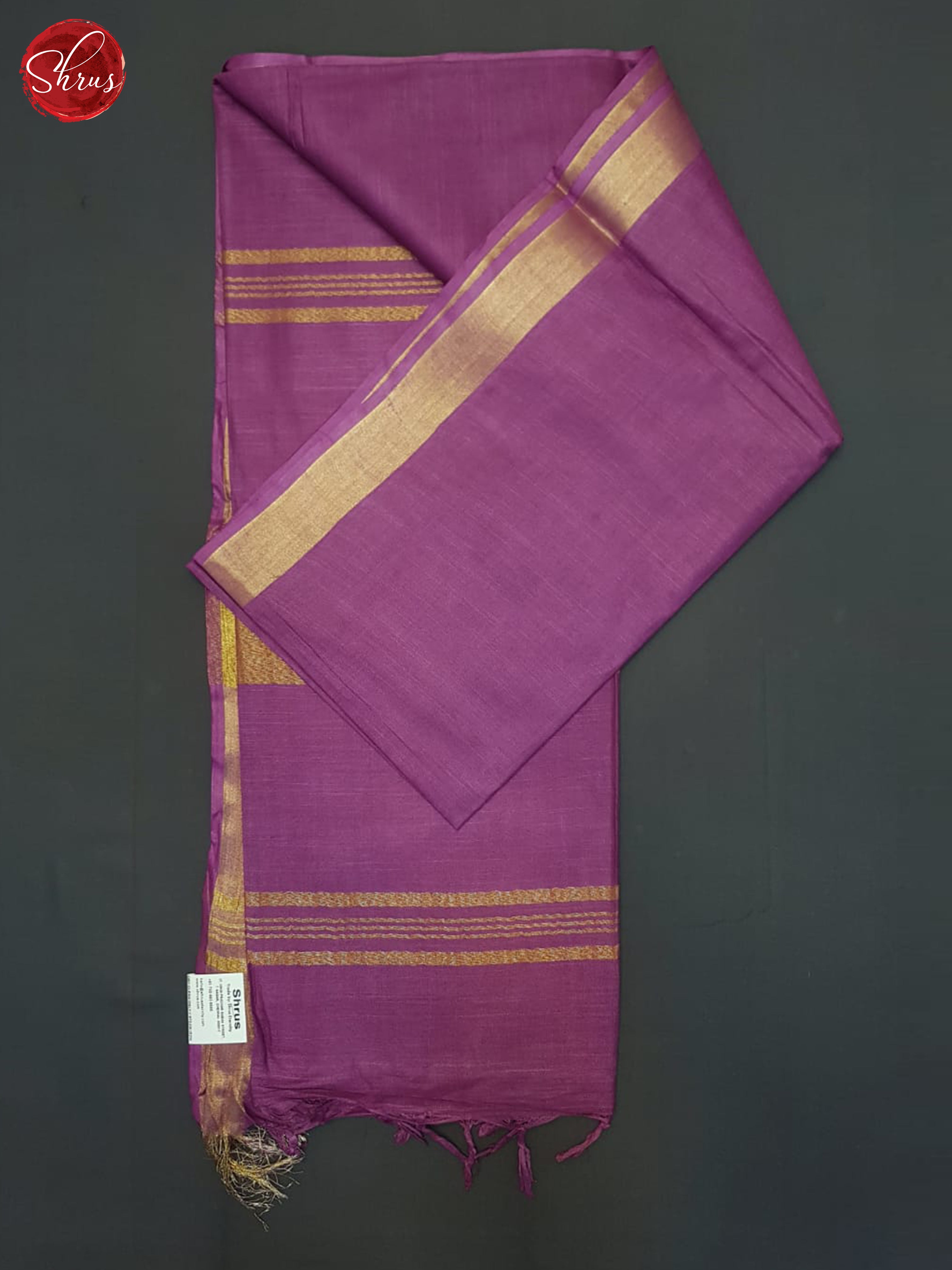 Purple(Single Tone)- Linen Cotton Saree - Shop on ShrusEternity.com